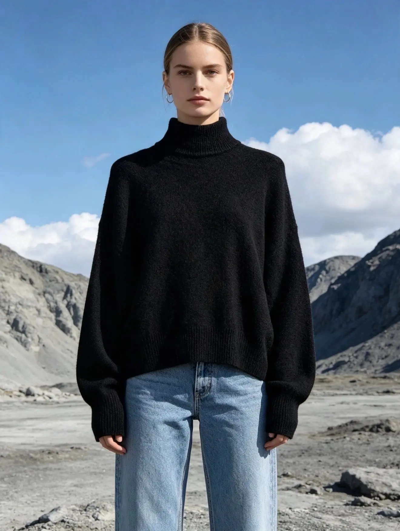 Soft and fluffy knit sweater, relaxed fit