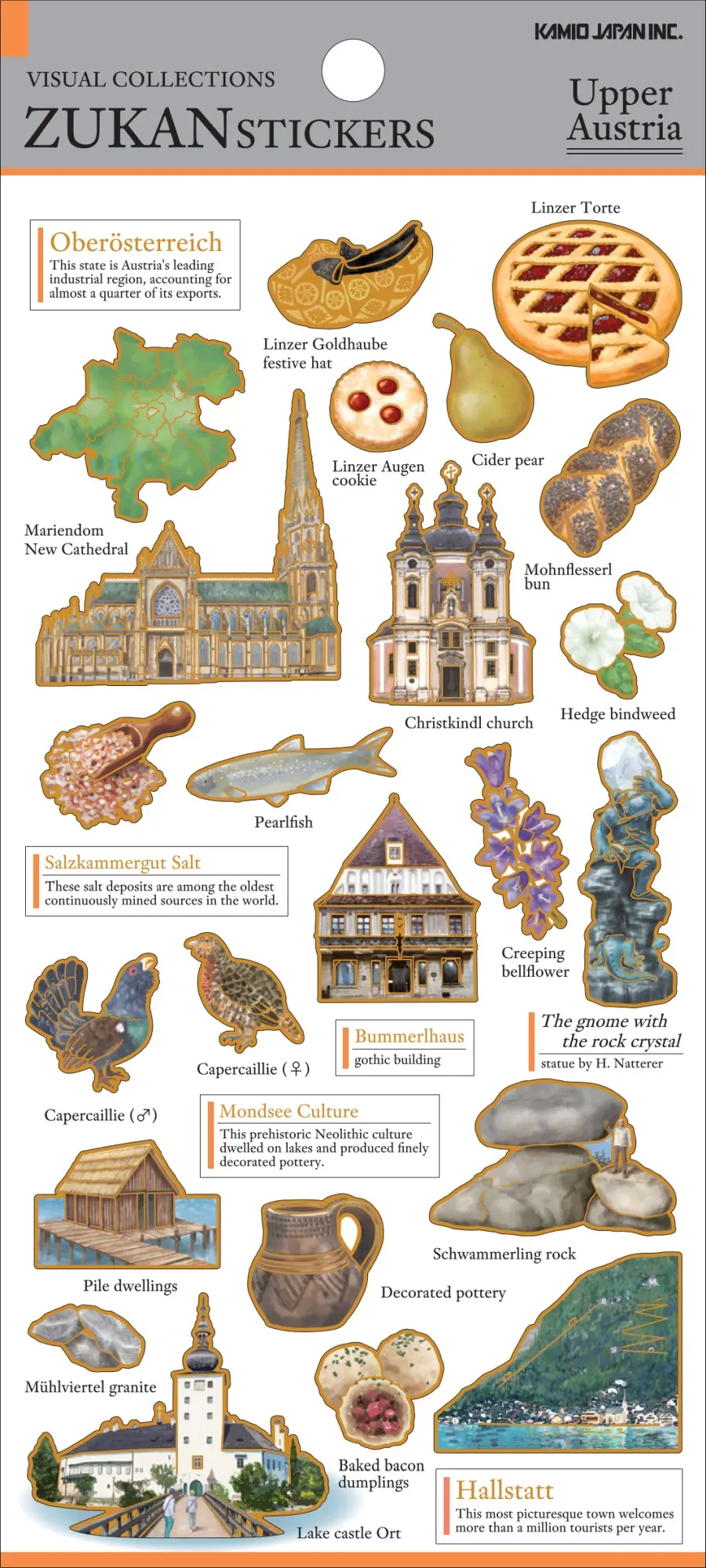 Visual Collections Zukan Stickers Upper Austria