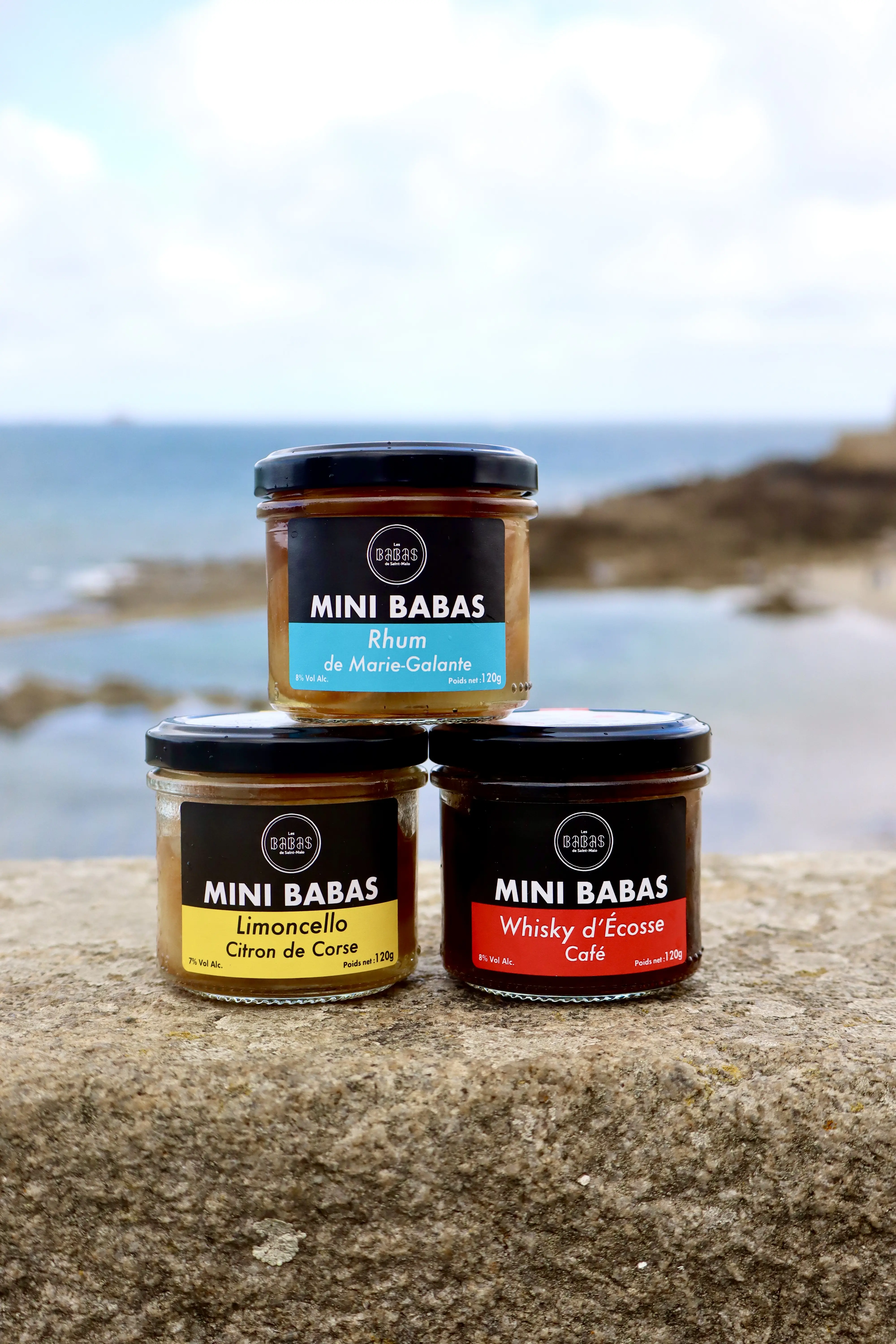 Pack Mini-Babas n°1 - Ron de vainilla - Limoncello de limón - Whisky de café - x 24