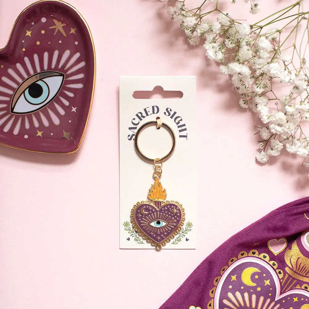 Sacred Sight Heart Keyring