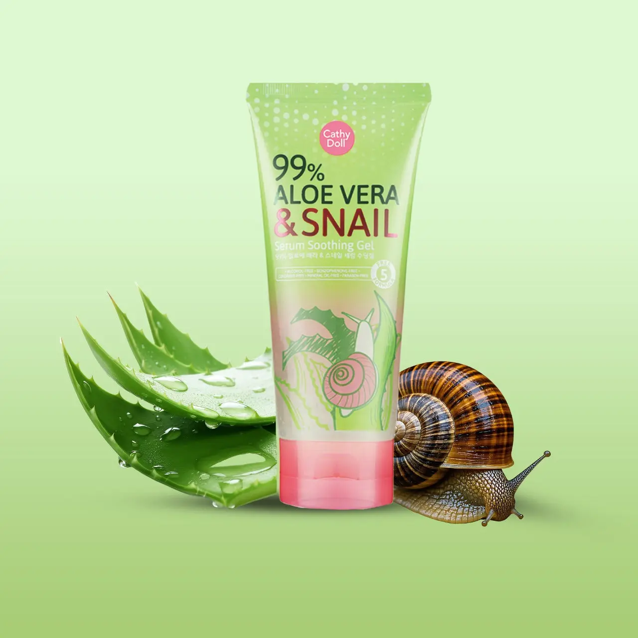 Cathy Doll 99% Aloe Vera & Snail Serum Soothing Gel 300g