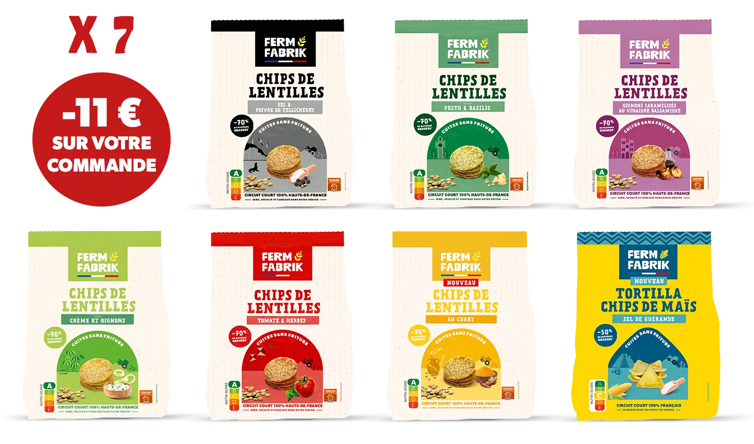 Artisanal Lentil or Corn Chips - Discovery Pack