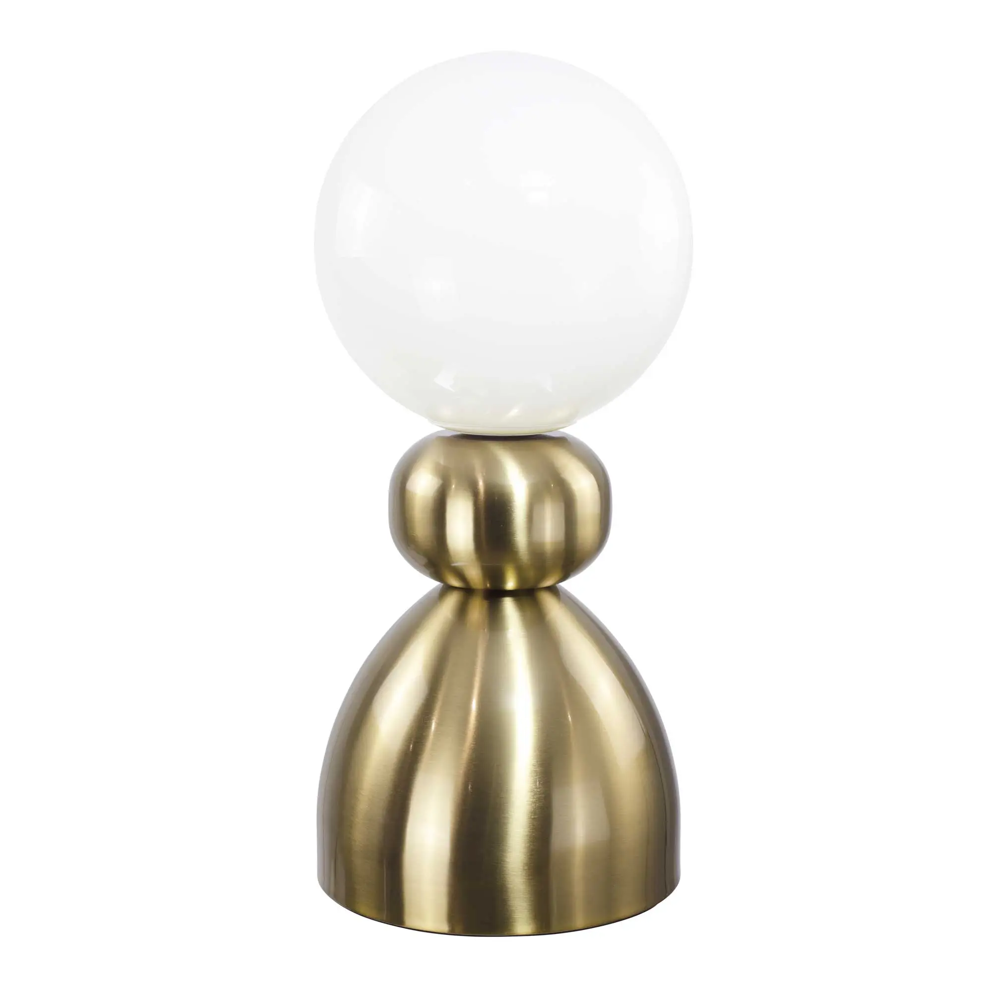 XXL table lamp in colored metal and white glass, Grande Dame