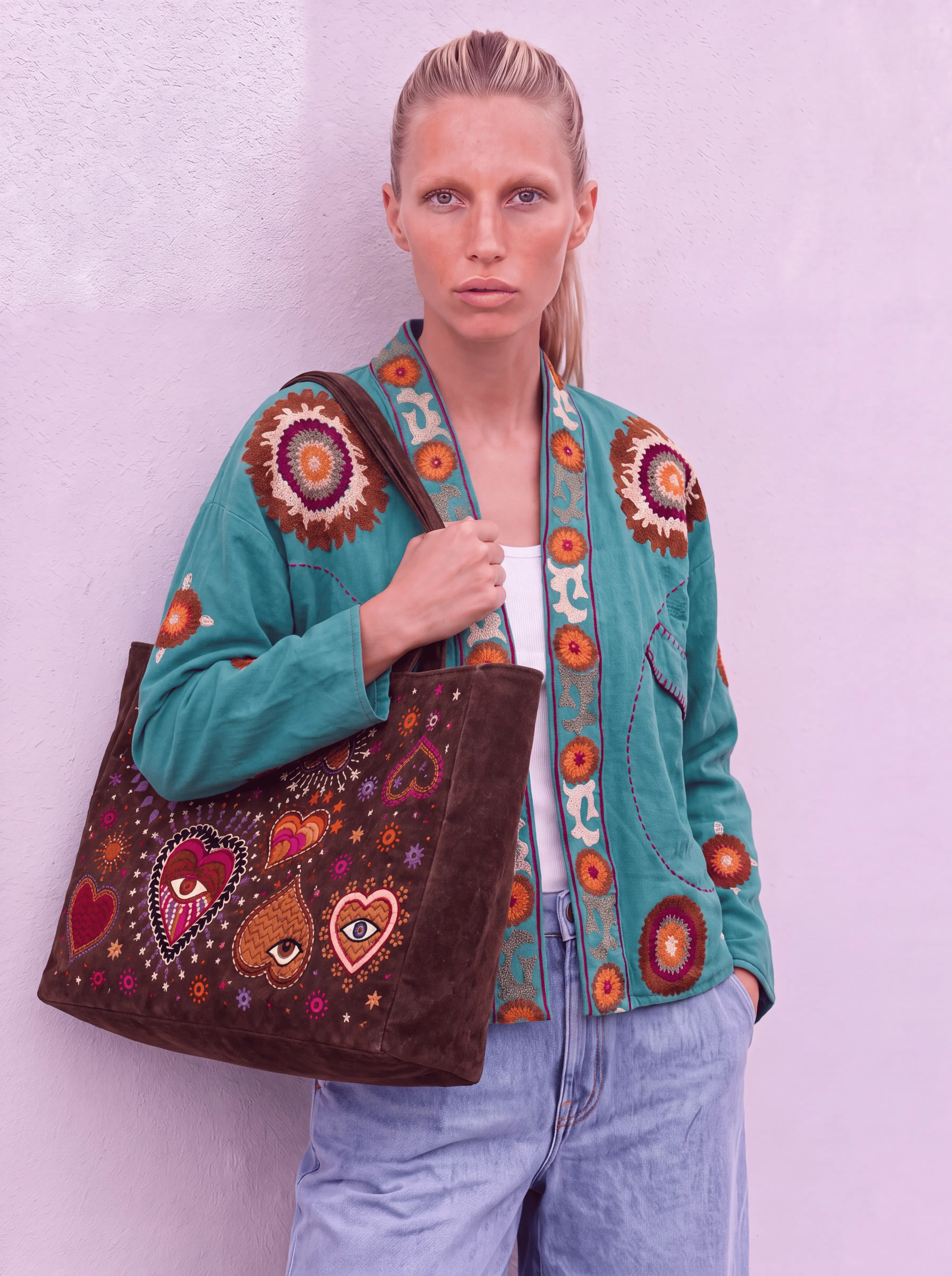 HEARTS SHOPPER TERCIOPELO