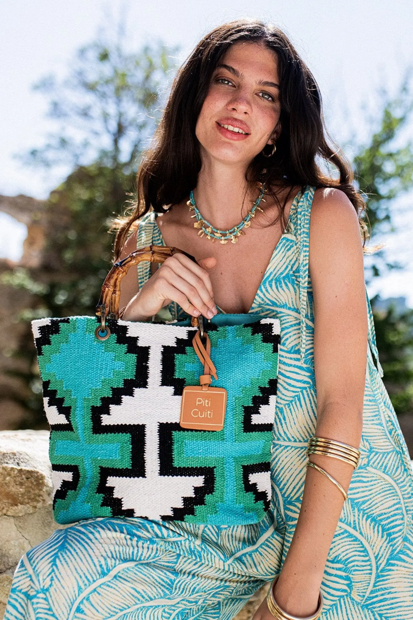 YUCATAN SHOPPER MULTICOLOR AZUL
