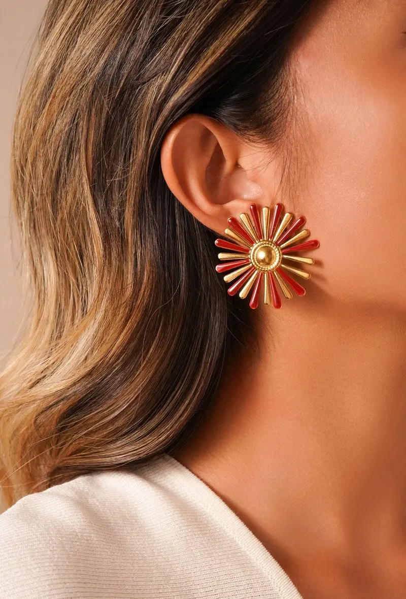 Boucle d'oreille clip Yoruba