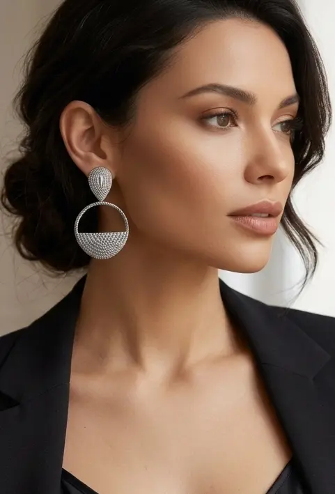 Boucle d'oreille clip Zarka