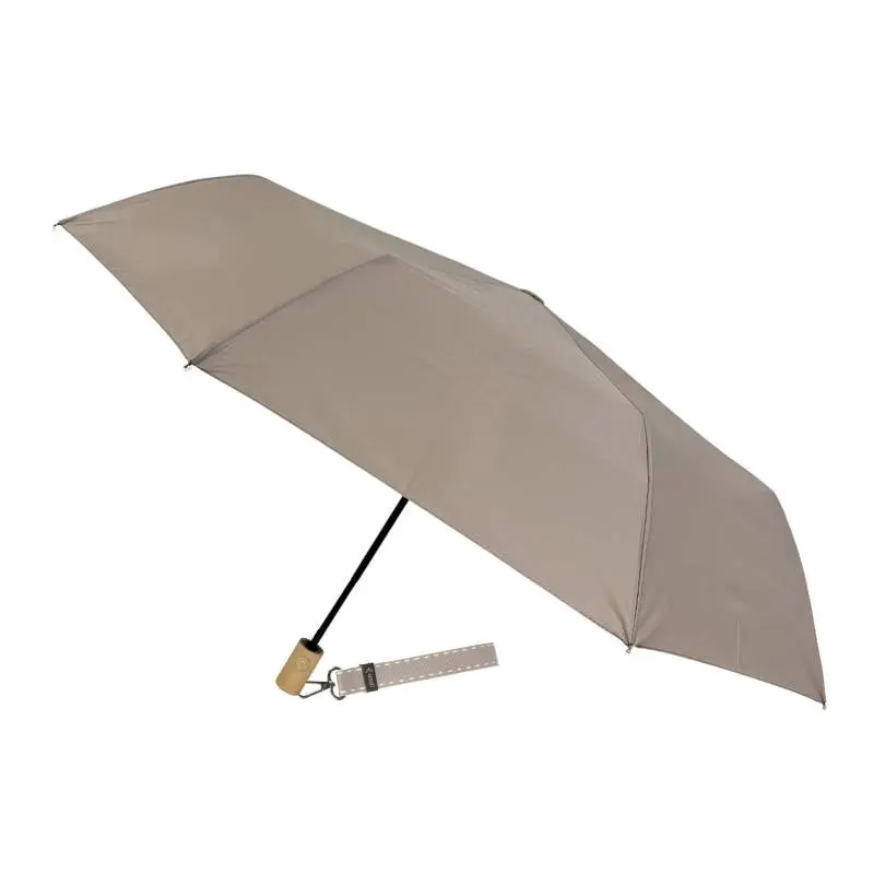 Nomad Automatischer Kompakt-Regenschirm mit Freisprechfunktion, Taupe