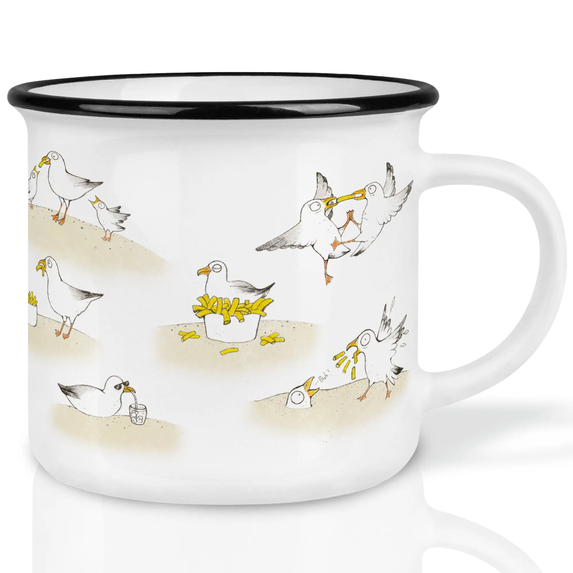 Keramiktasse – Pommesmöwen