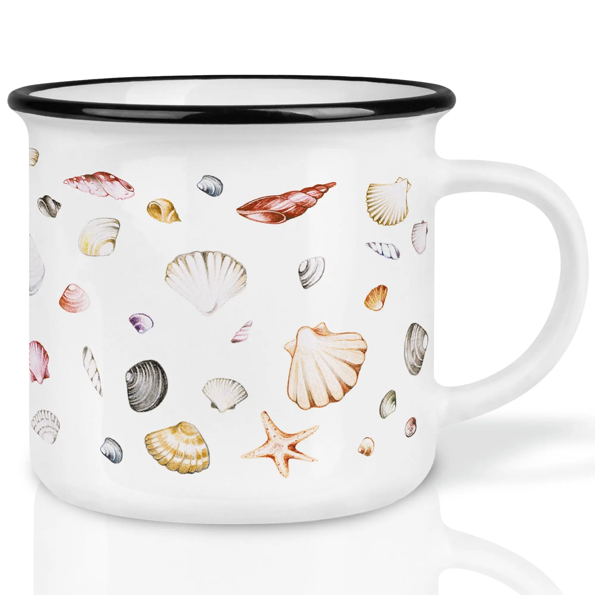 Keramiktasse – Muschelsammlung