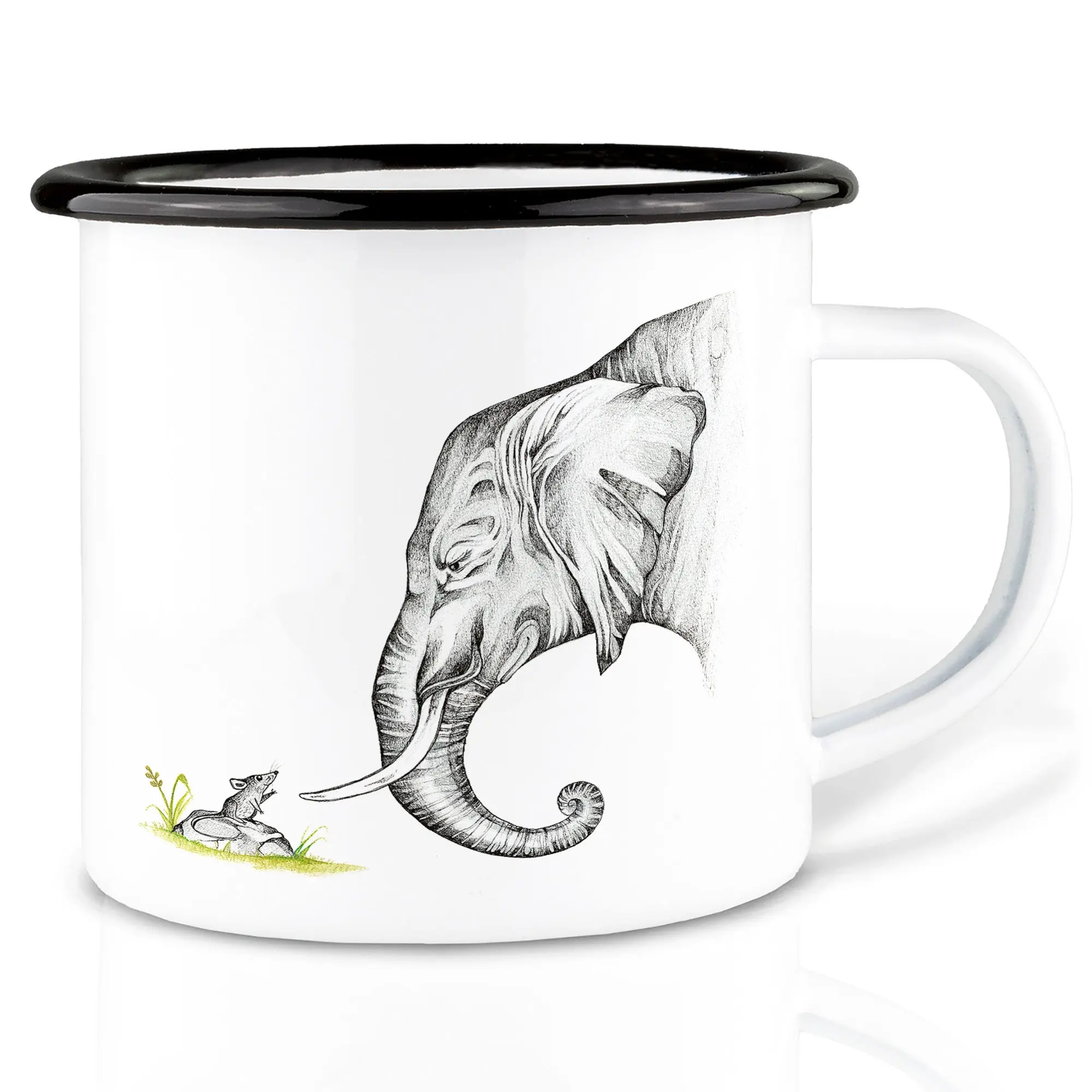 Emaille Tasse – Zutrauen