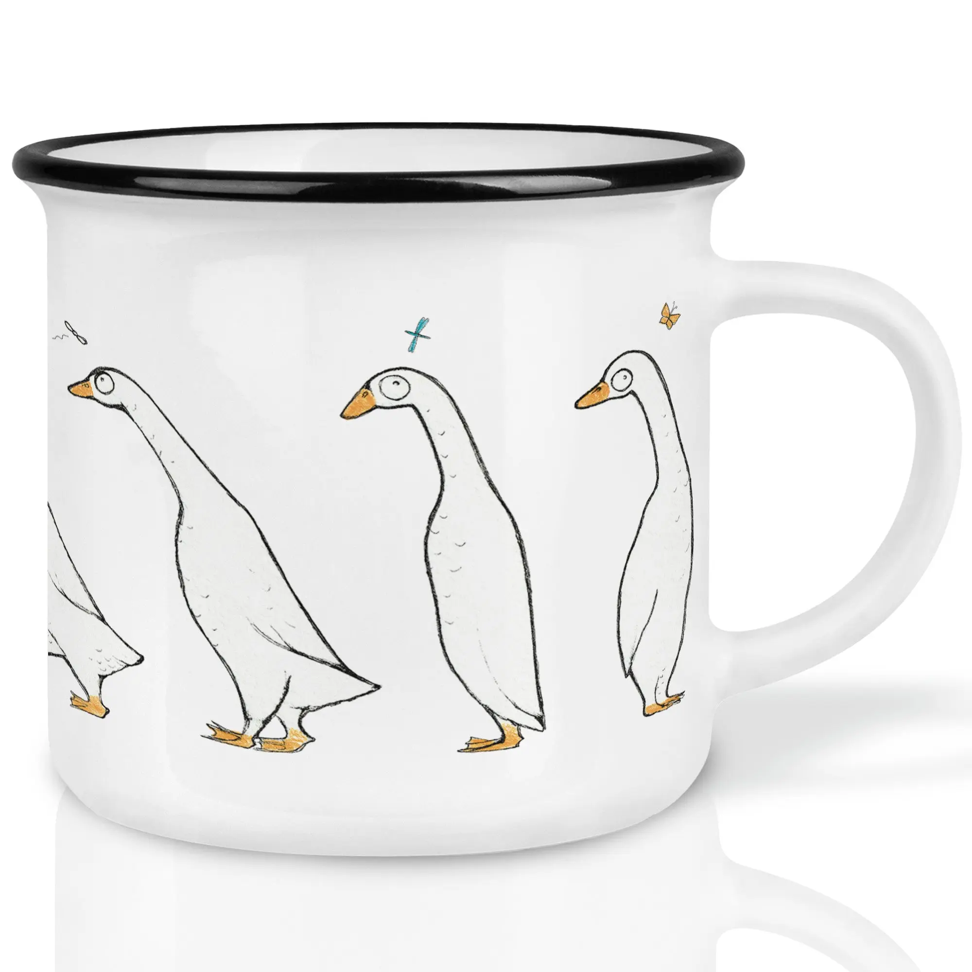 Keramiktasse – Insektenstudie