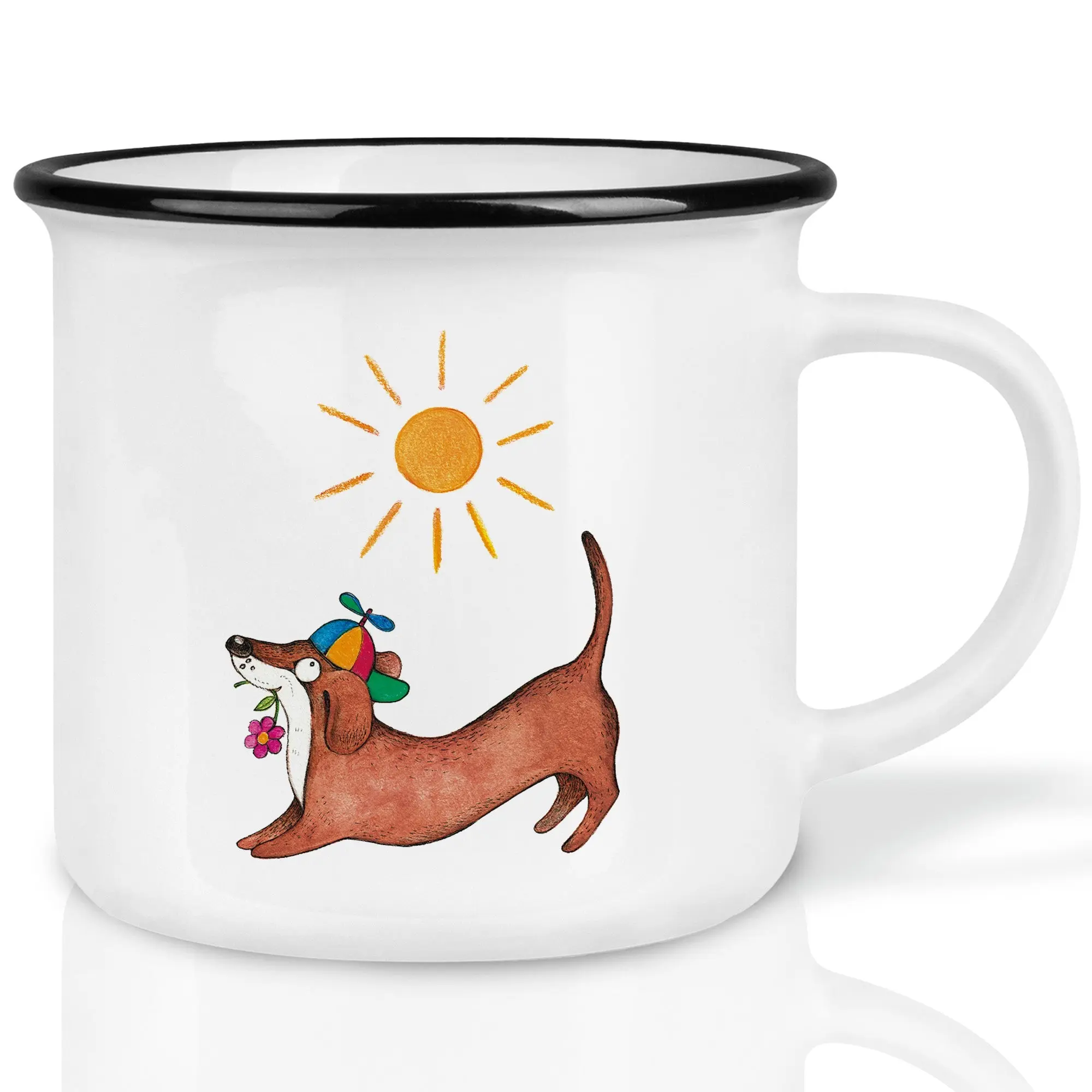 Keramiktasse – Dackelduo