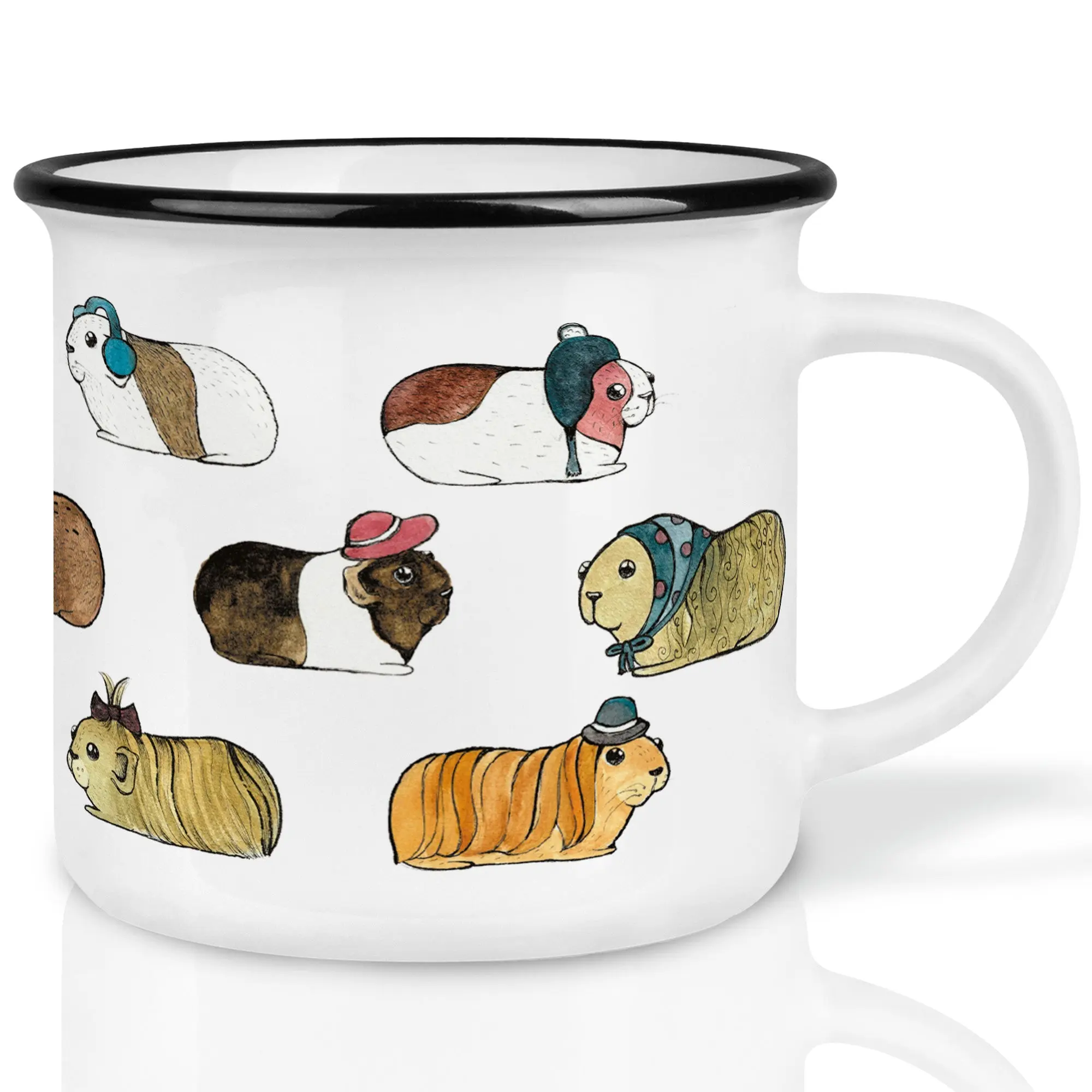 Keramiktasse – Meerschweinchen flanieren