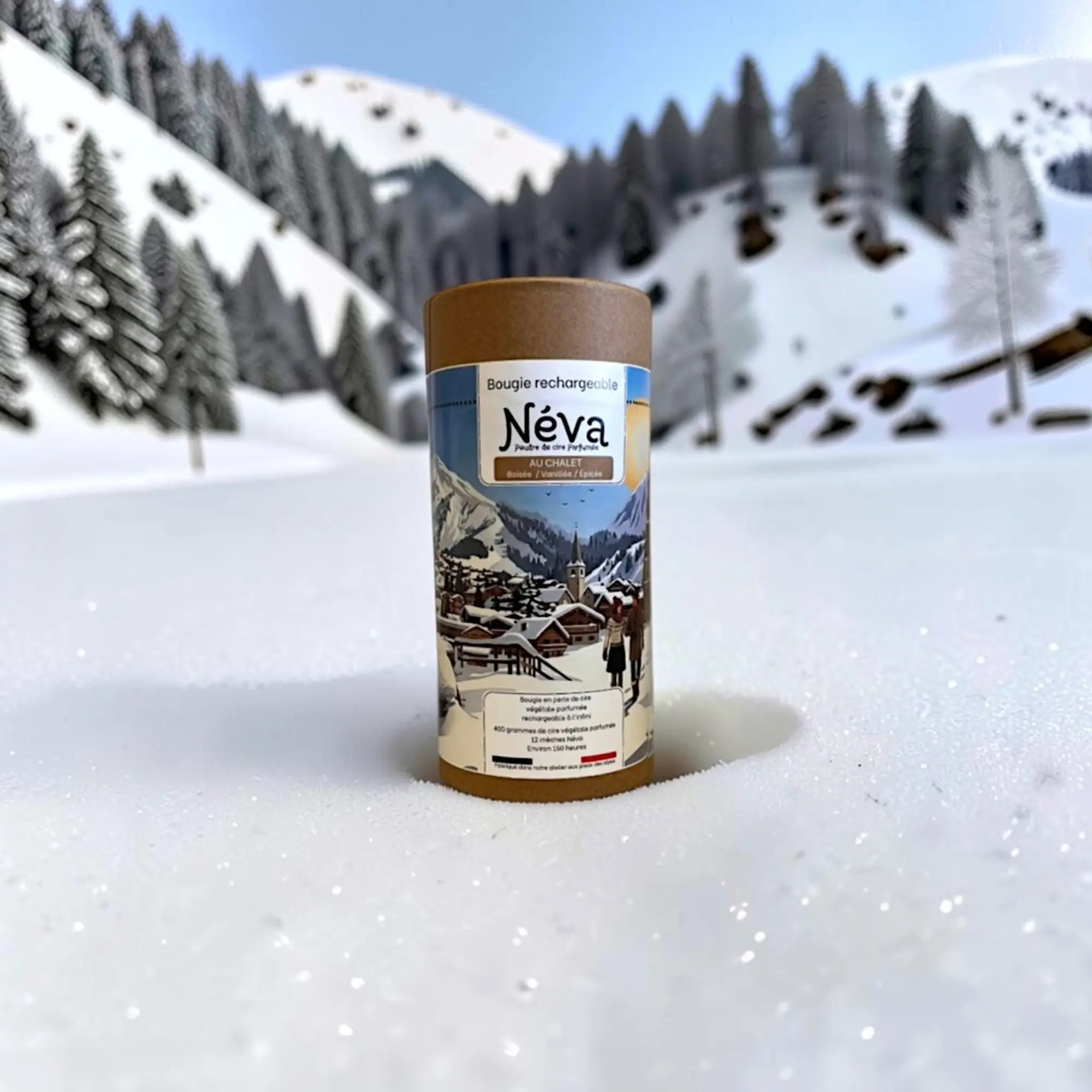 IM CHALET – NÉVA Duftkerze aus Wachspulver & unendlich oft nachfüllbar