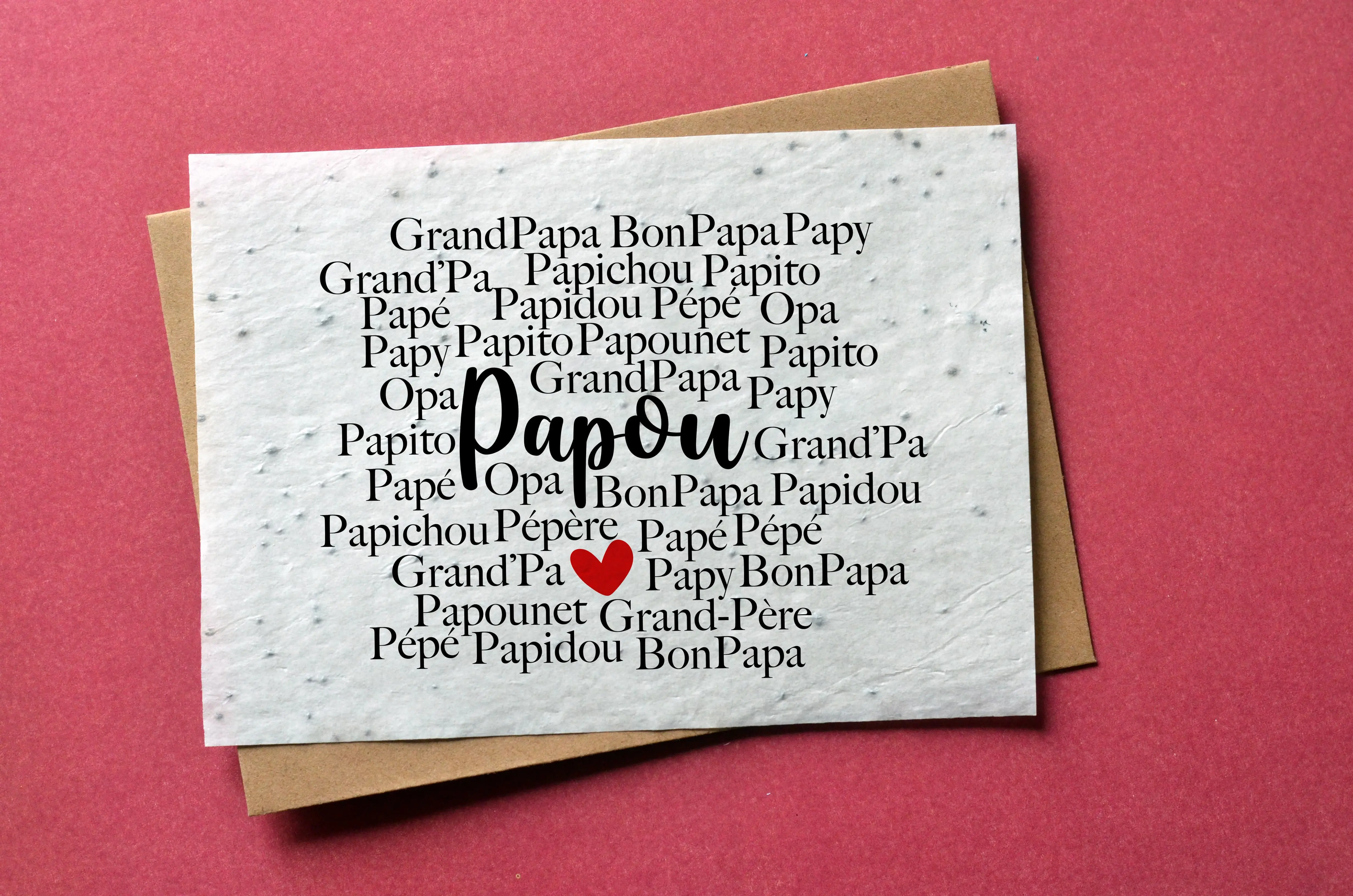 Plantable card for Grandpa's Day.