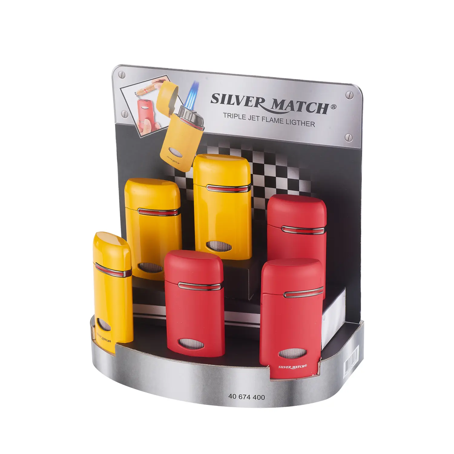 F1 Team jet flame lighter - Silver Match