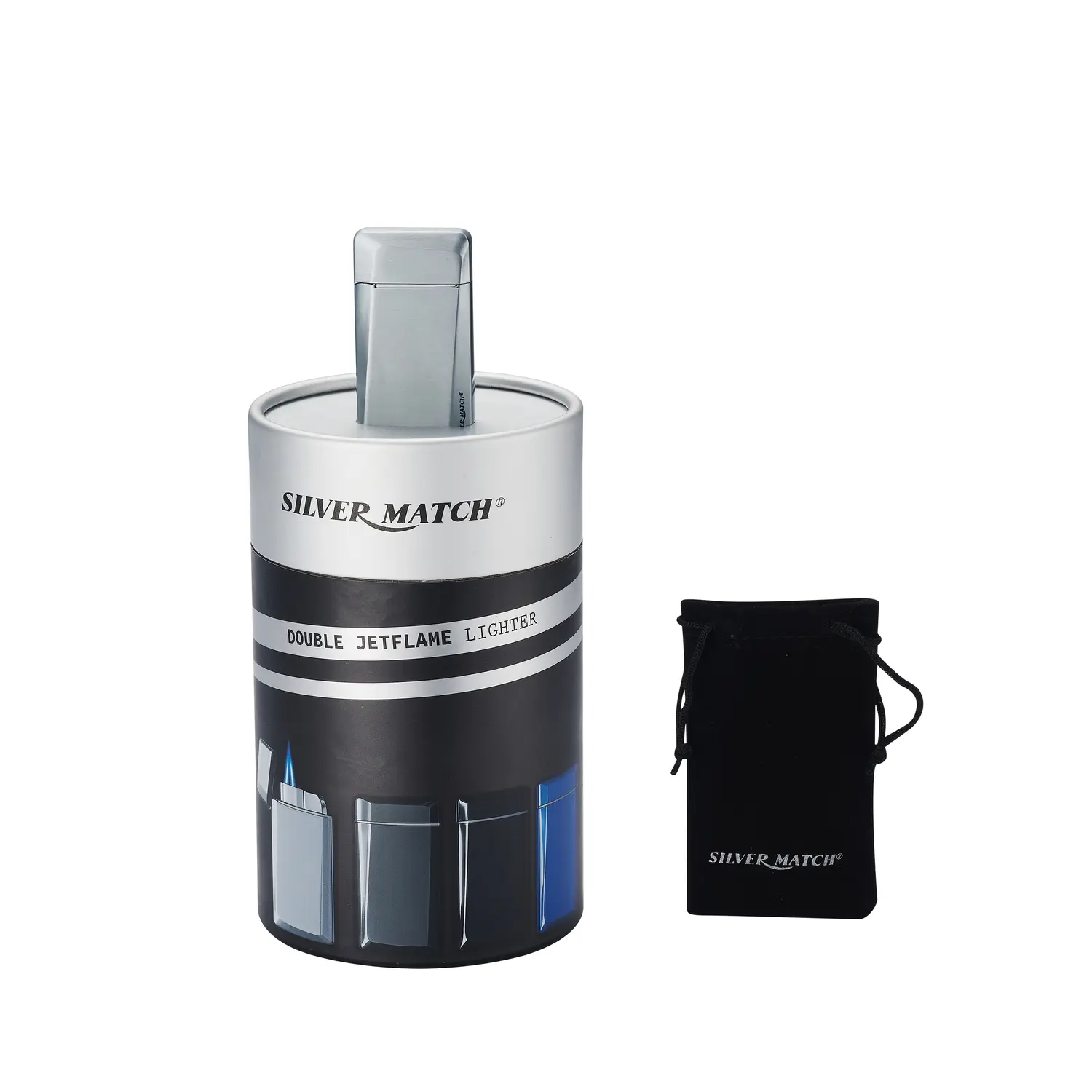 Jet flame Sydney lighter - Silver Match