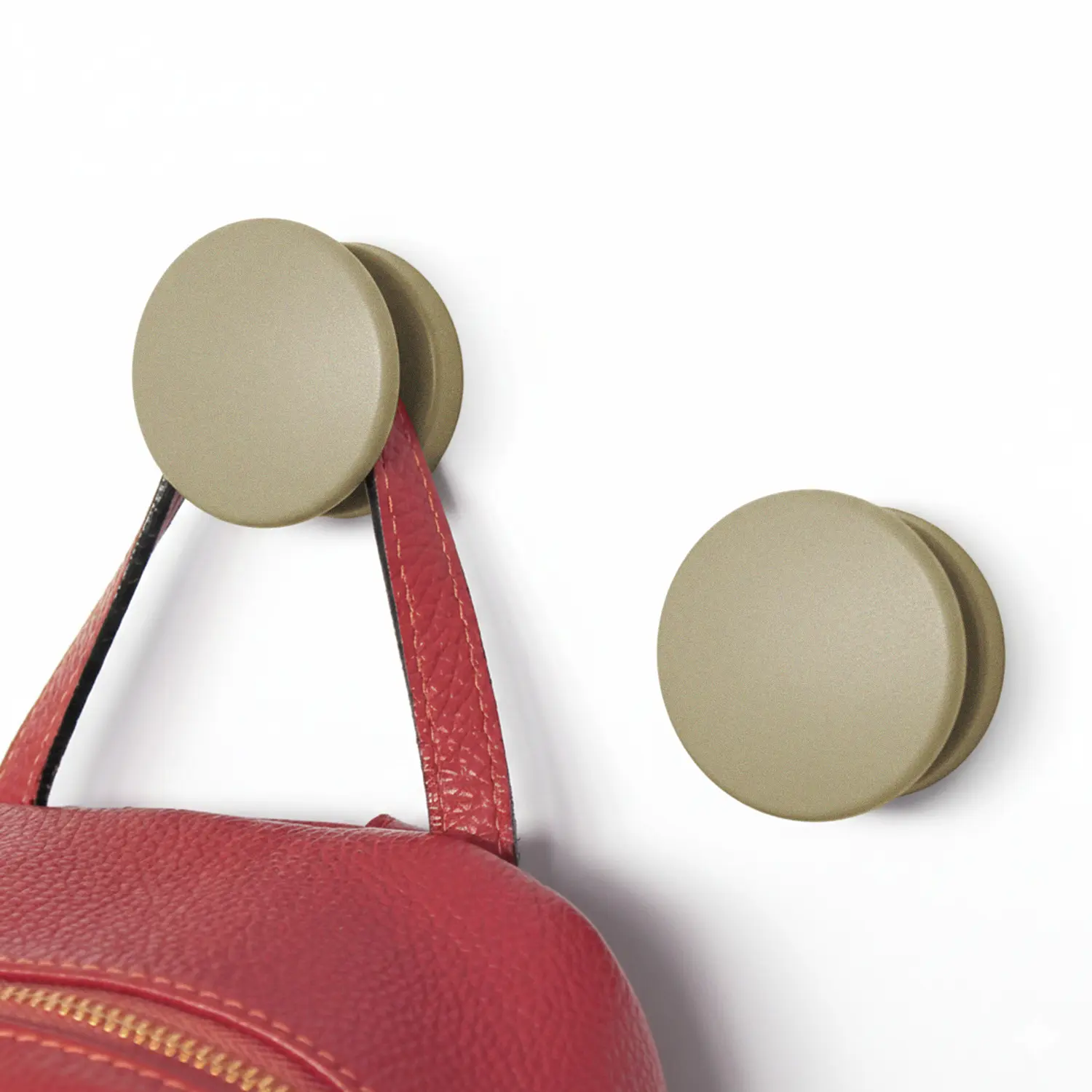 Lot de 2 cintres magnétiques beiges, aimants puissants, design moderne