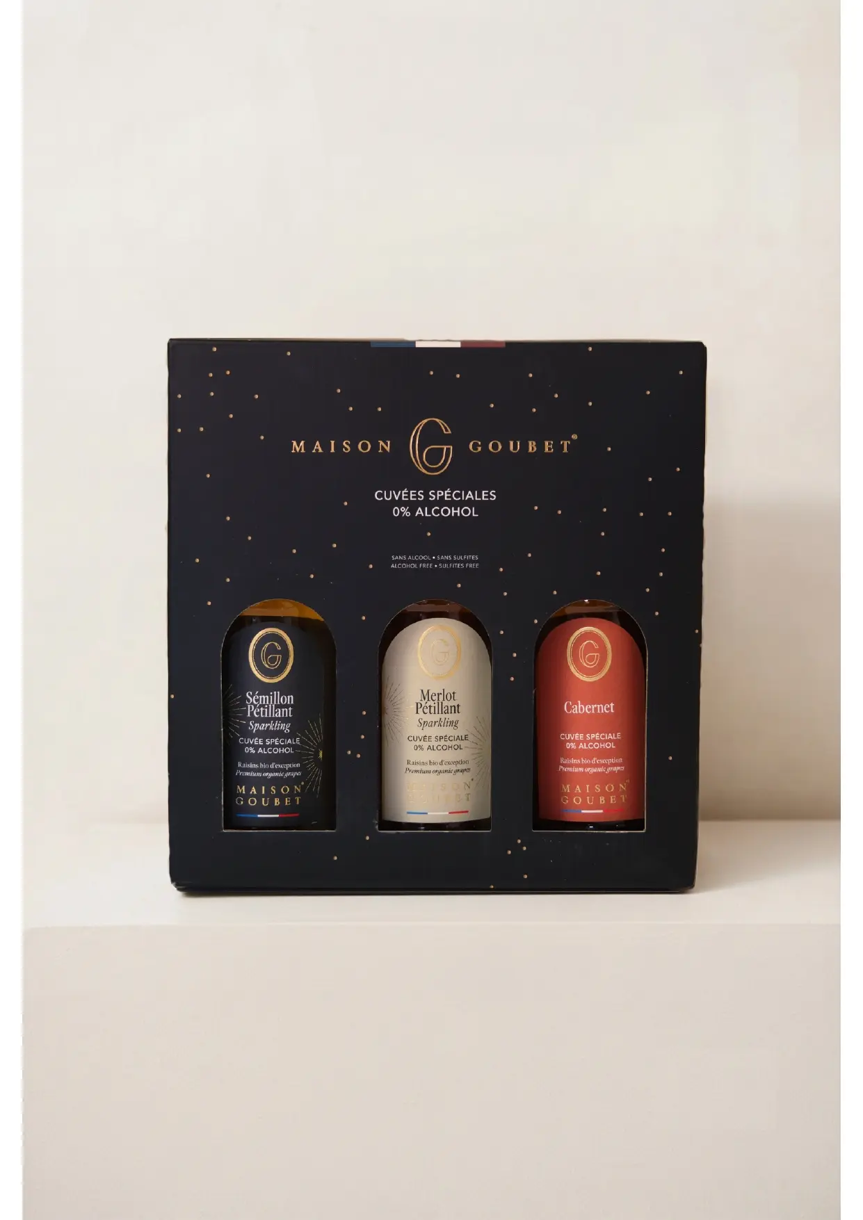 Gift set of varietal wines - organic and alcohol-free 3x25cl