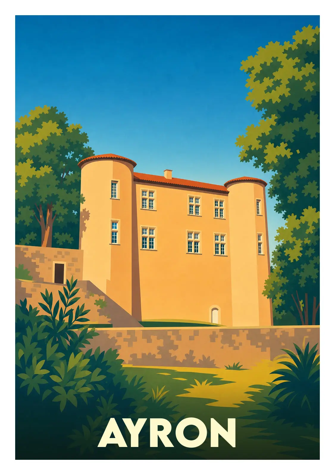 Affiche illustrée - Ayron