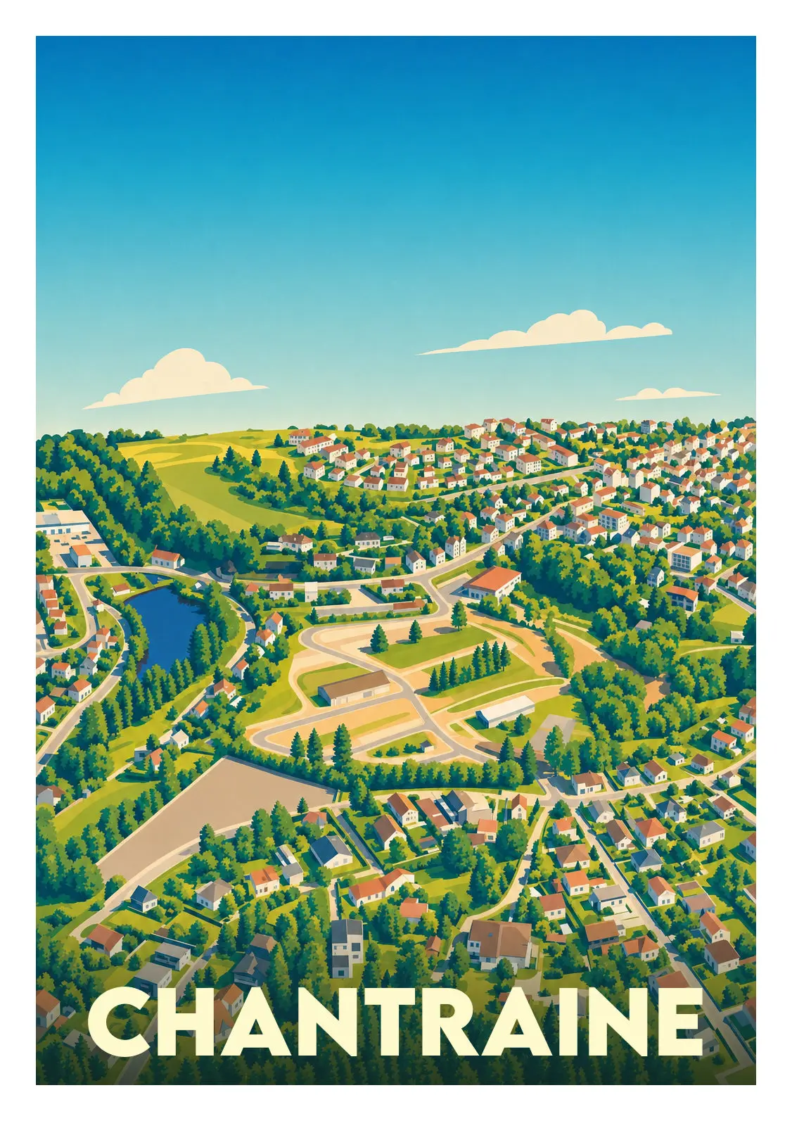 Affiche illustrée - Chantraine
