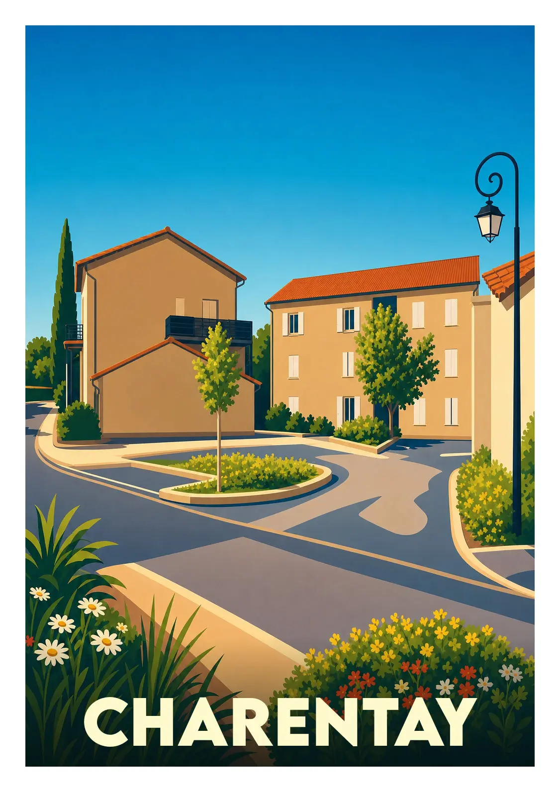 Affiche illustrée - Charentay