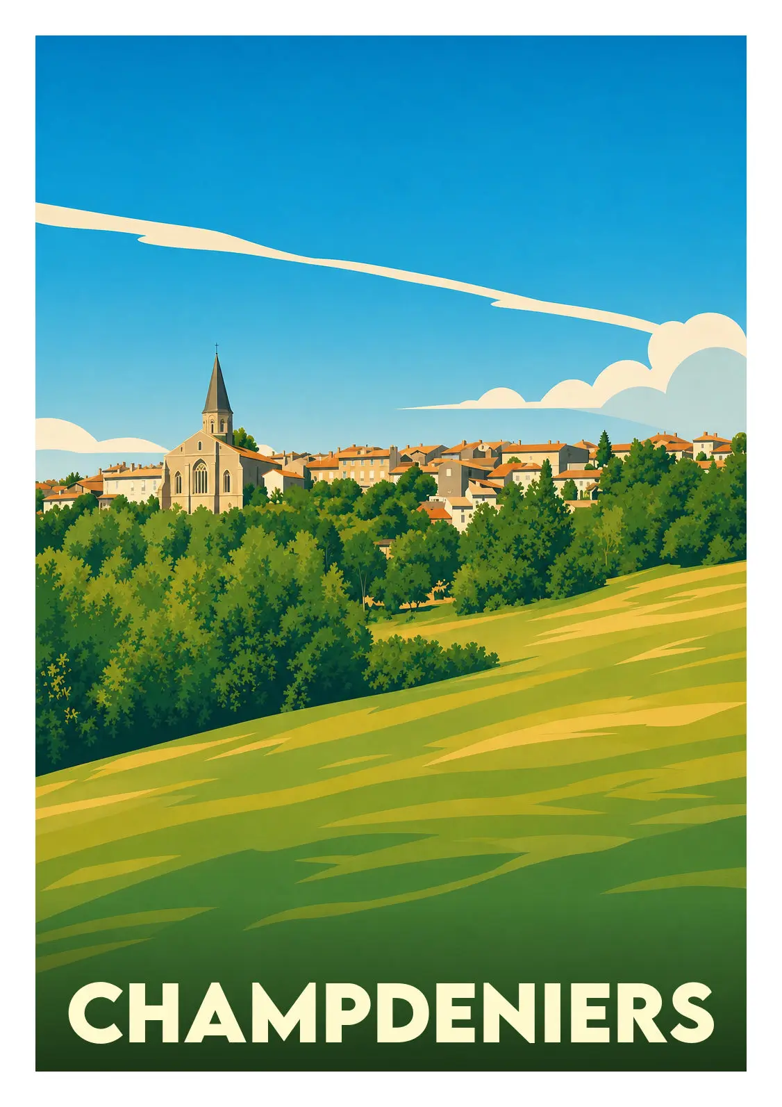 Affiche illustrée - Champdeniers