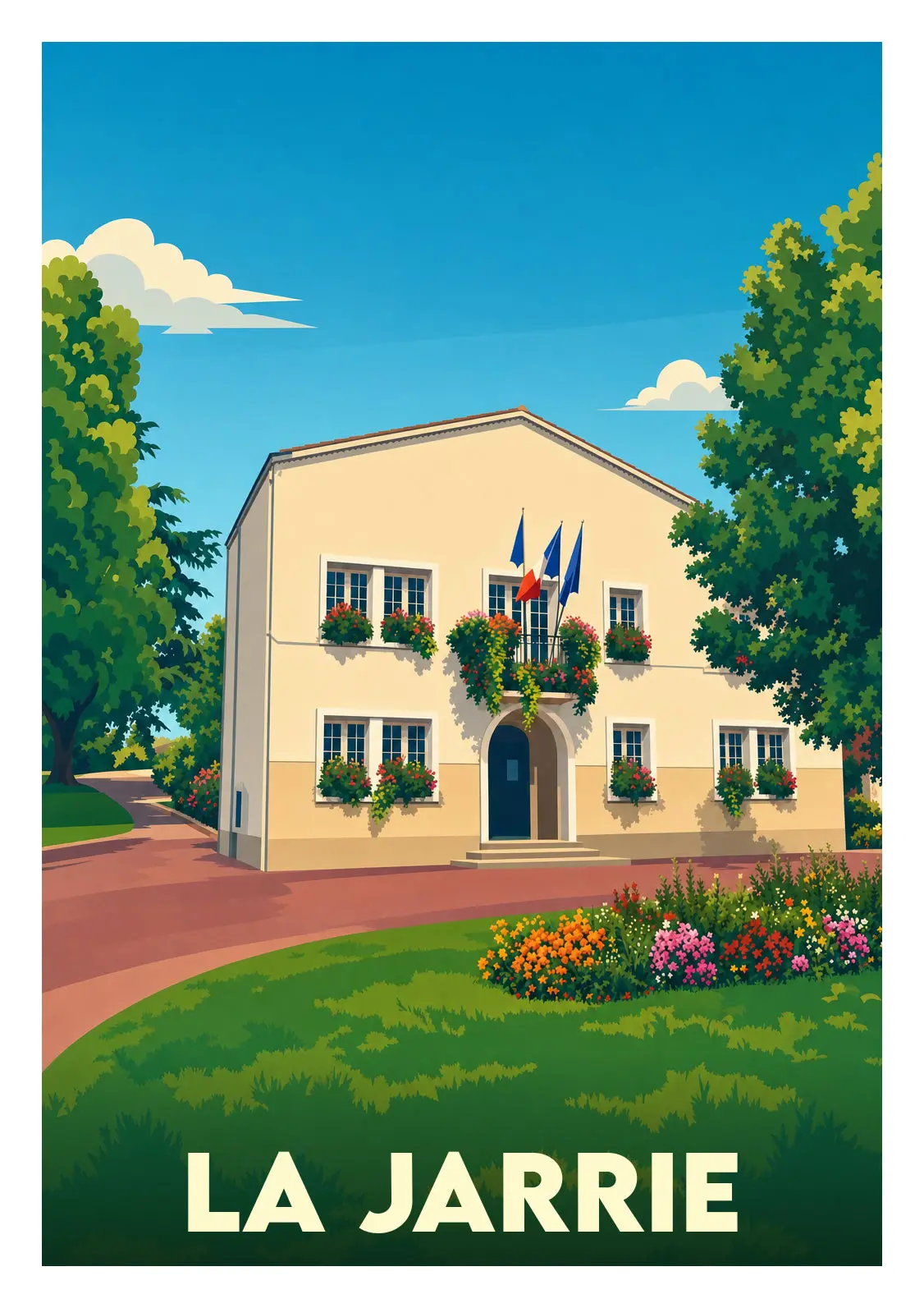 Affiche illustrée - La Jarrie