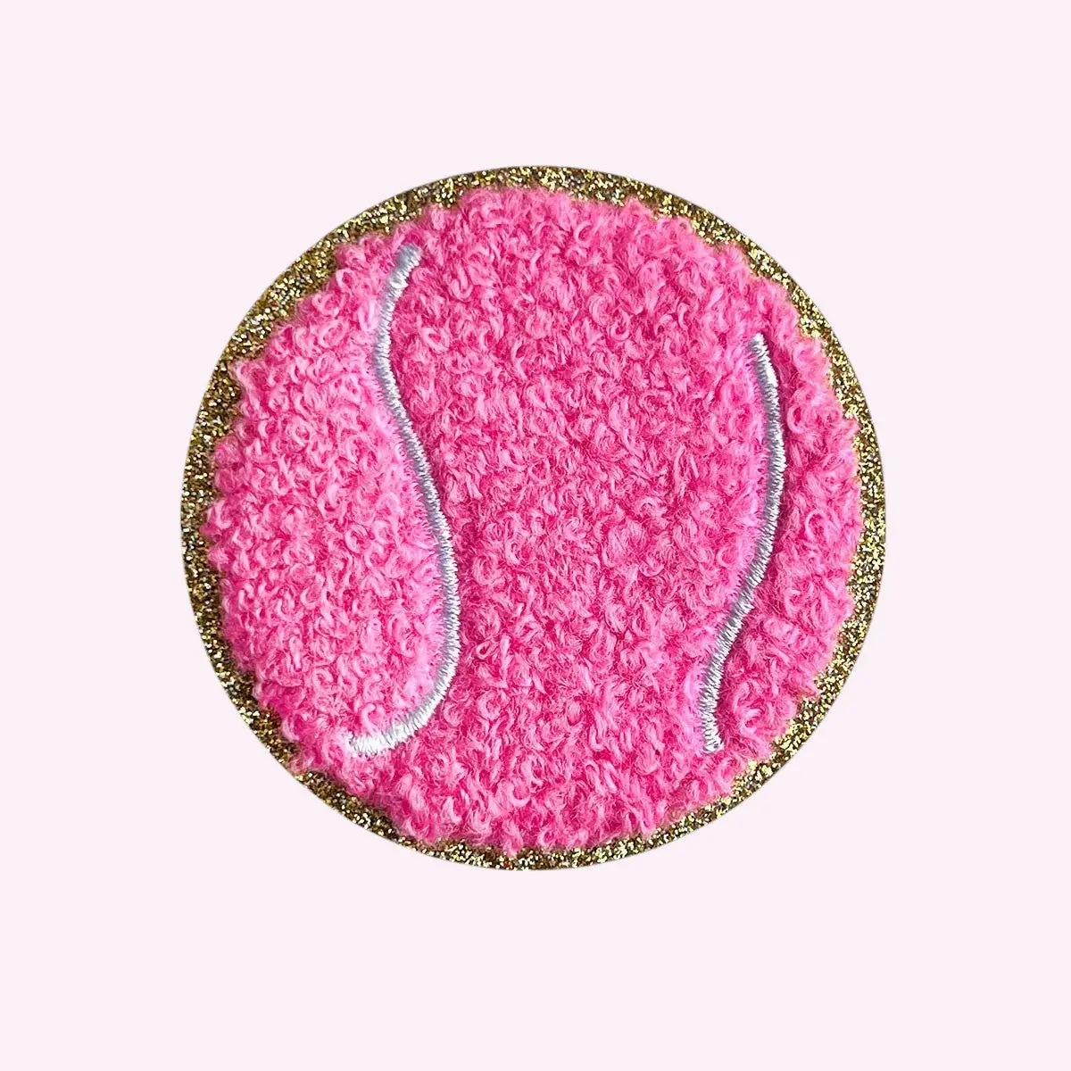 Glitzer Sticker Tennisball Pink