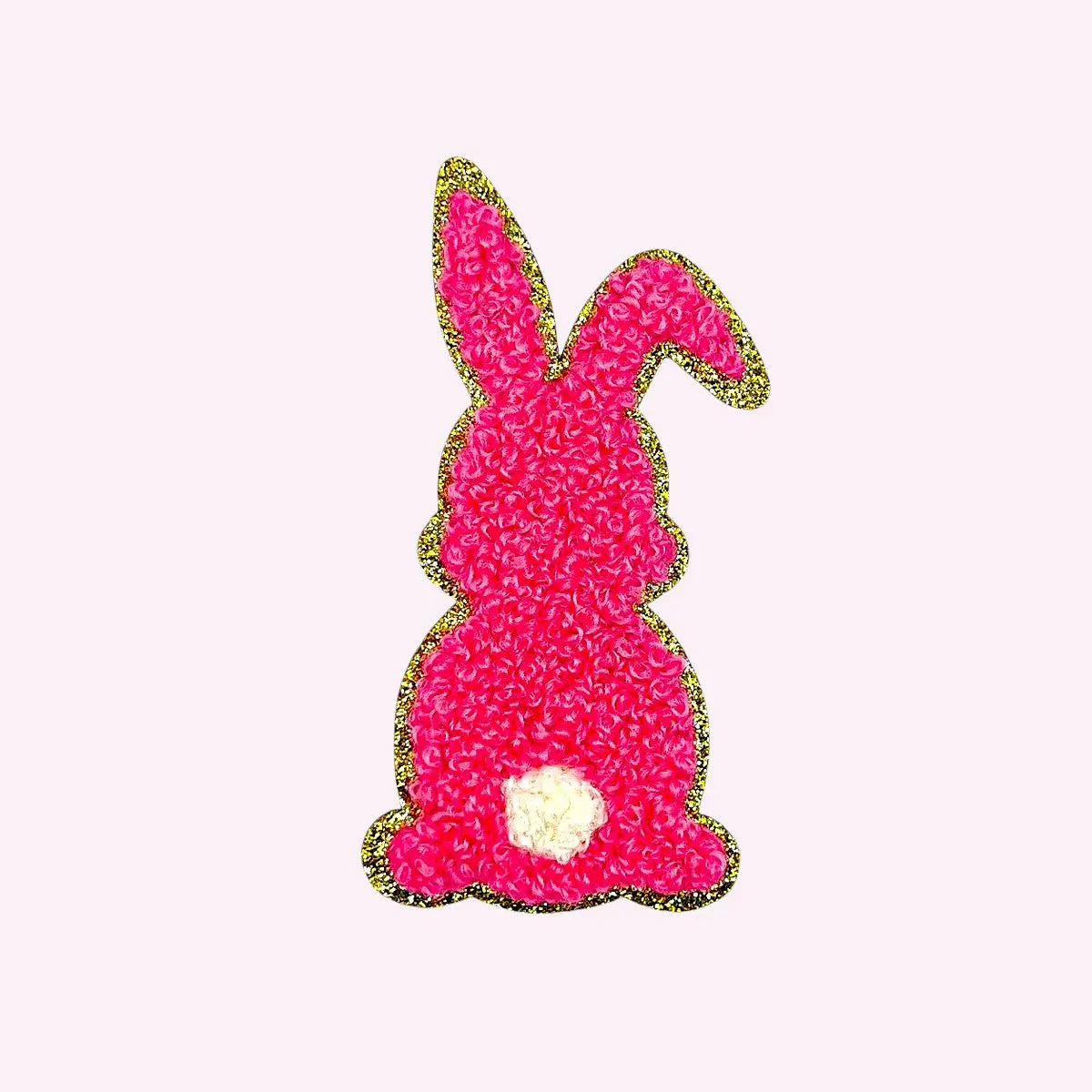 Glitzer Sticker Bunny Neon Pink