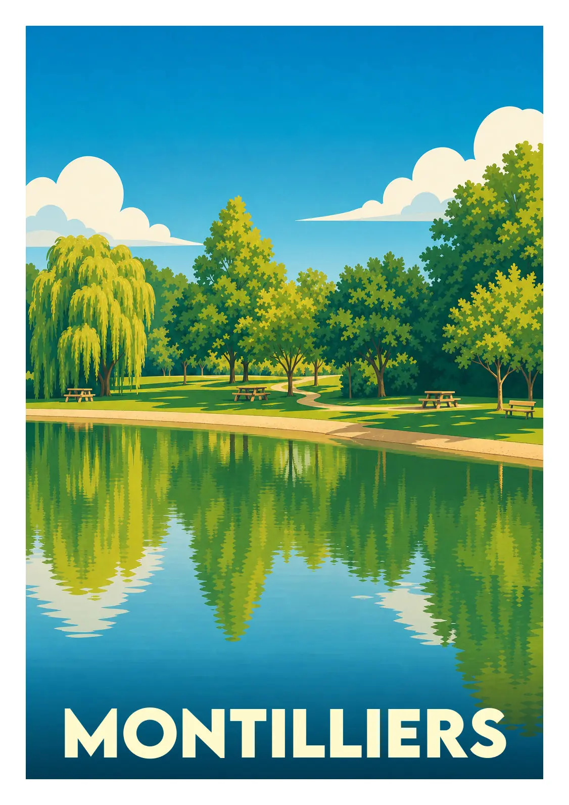 Affiche illustrée - Montilliers