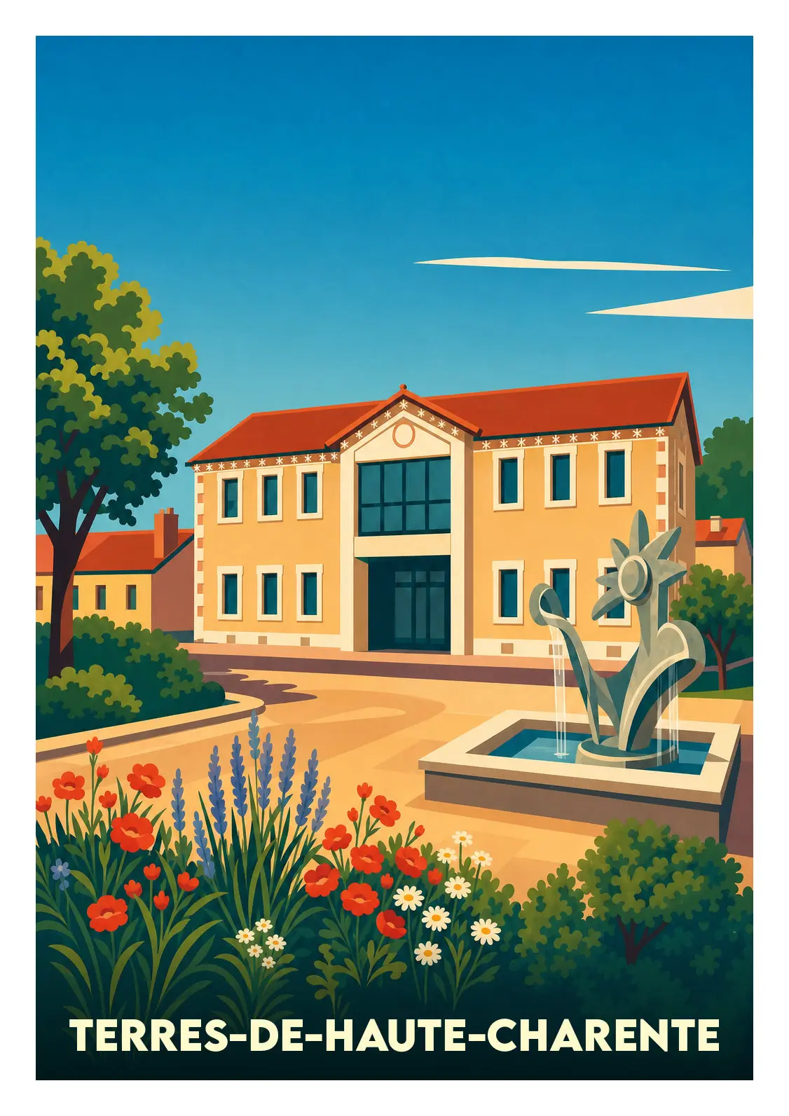 Affiche illustrée - Terres-de-Haute-Charente