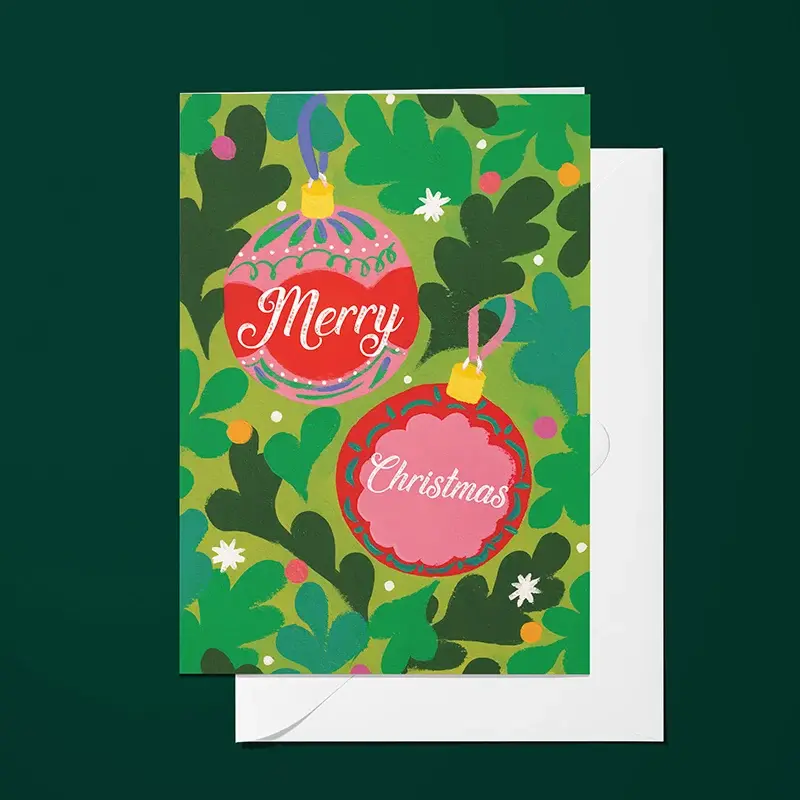 Folded Card - "Merry Christmas" Greeting Card
