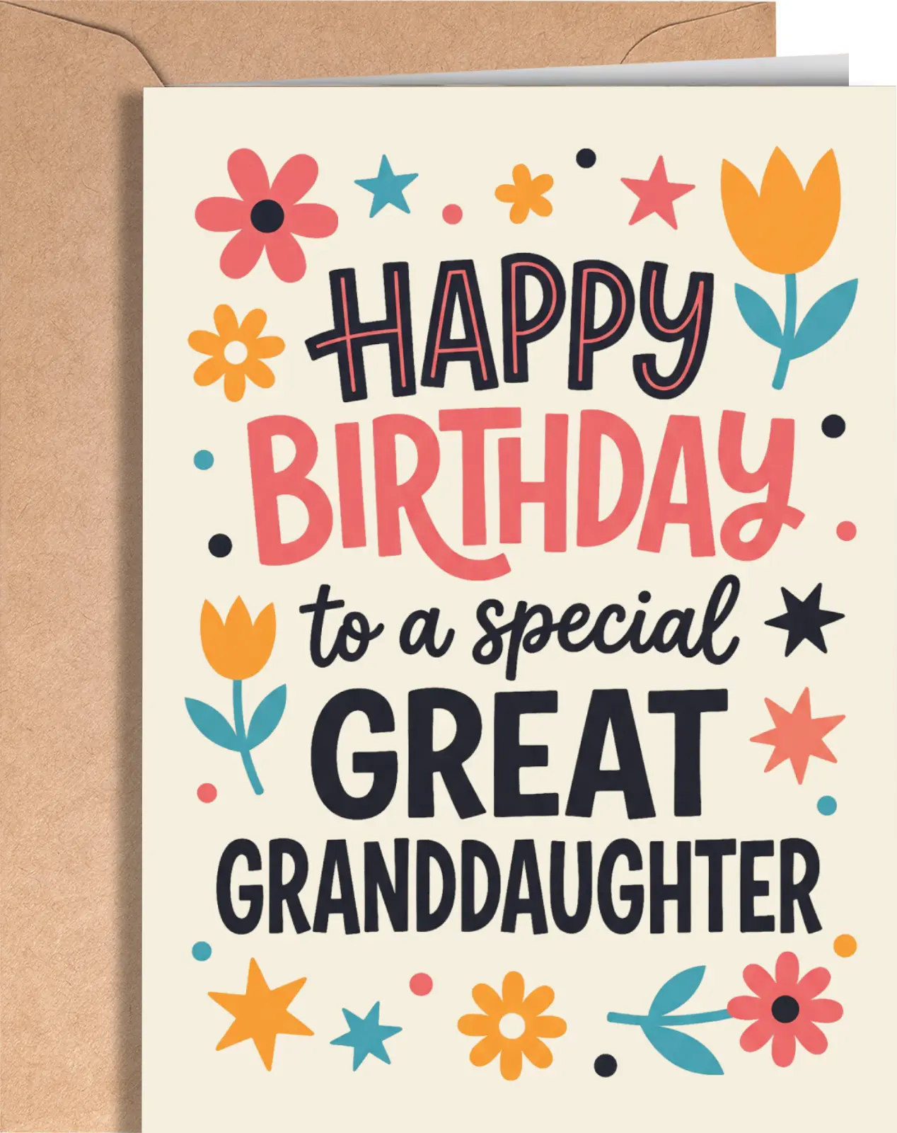 Great-Granddaughter Birthday Card - Happy Birthday Card