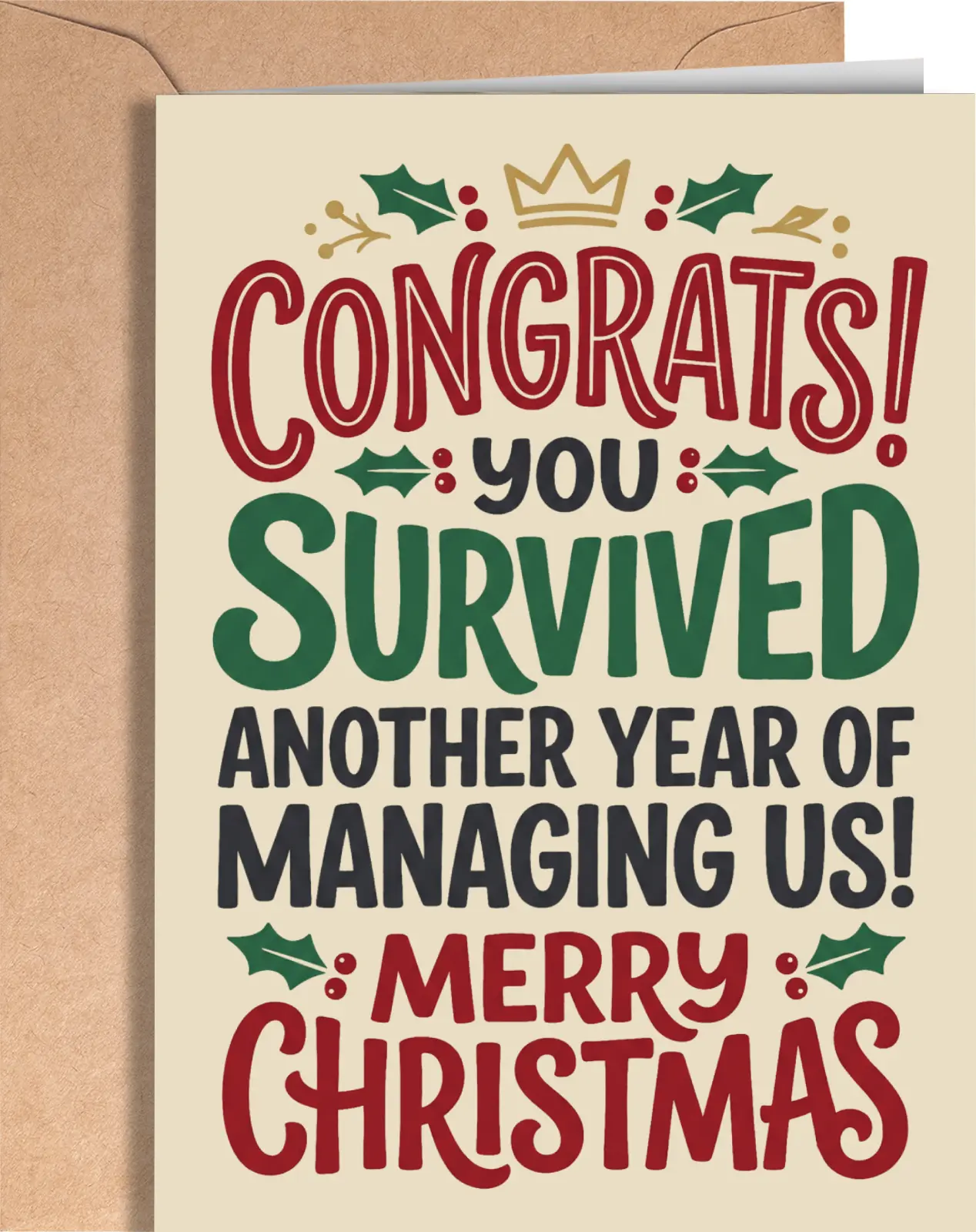 Funny Christmas Greeting Card Boss.Supervisor, Team Leader
