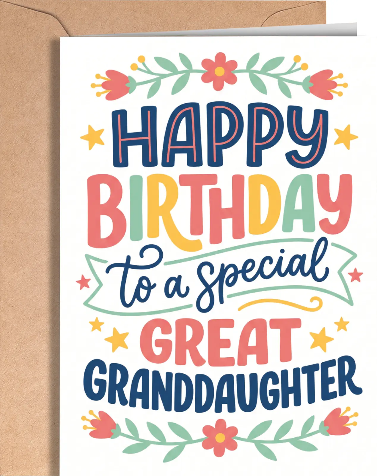 Great-Granddaughter Birthday Card - Happy Birthday Card