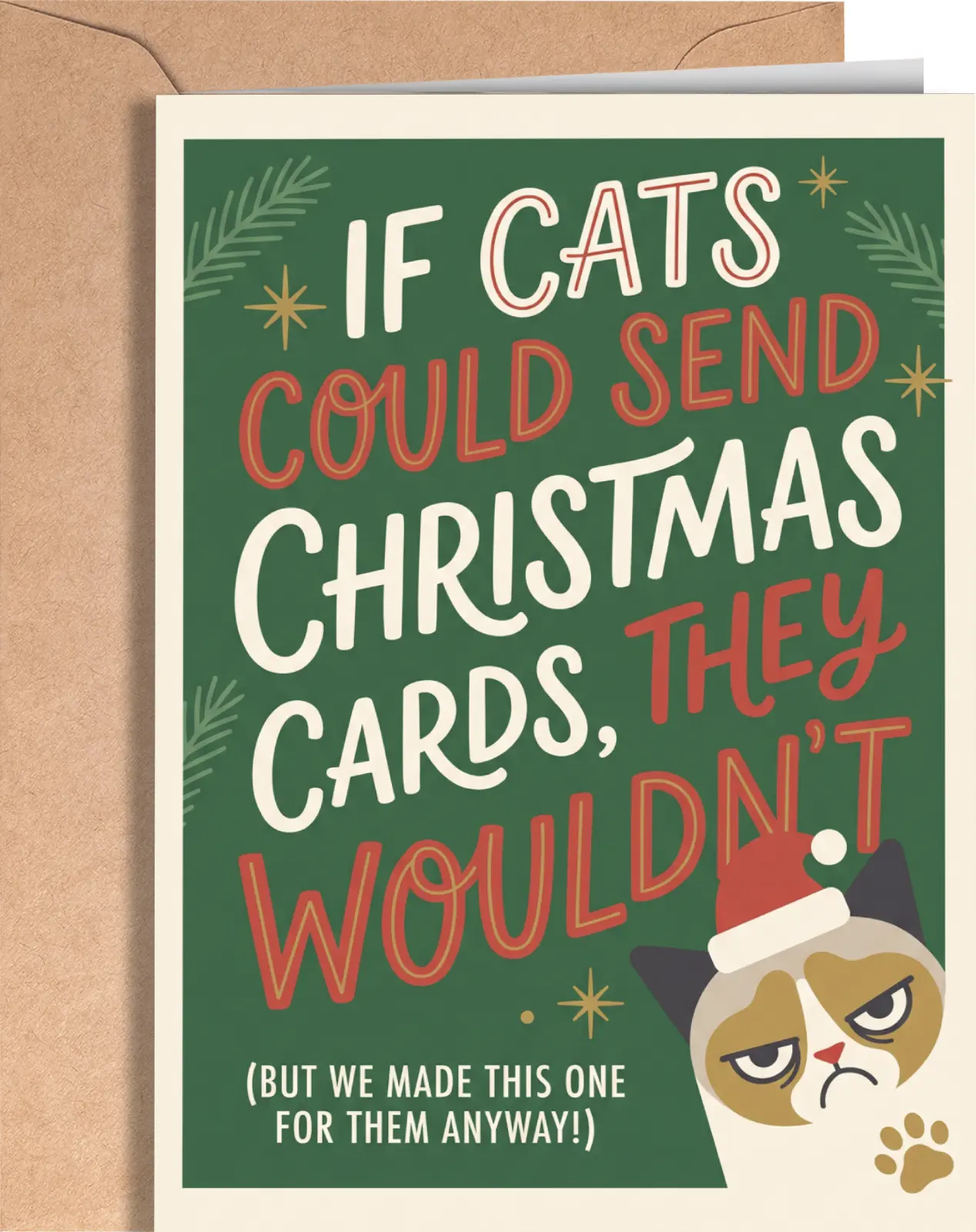 Cat Christmas Card - Pet Cat Owner Christmas Card