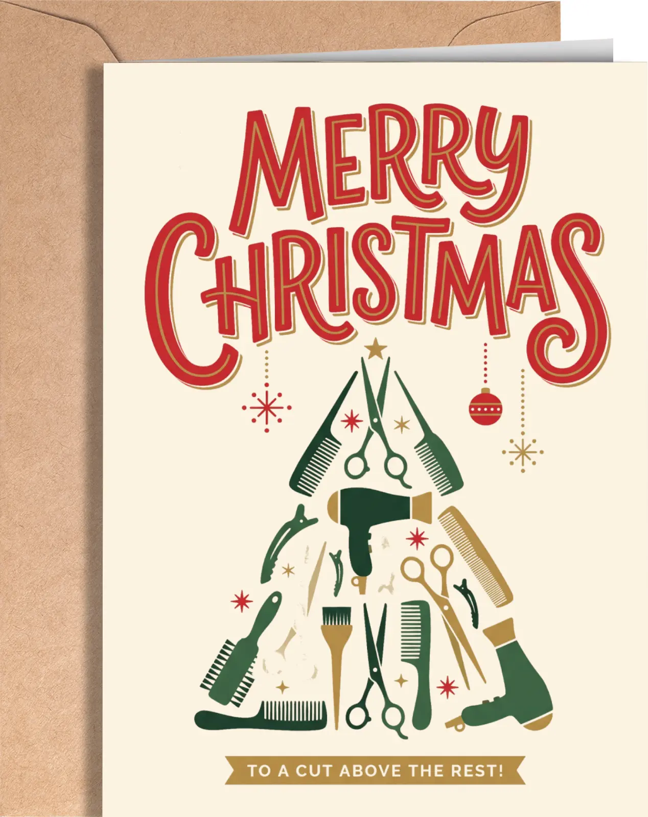 Hair Stylist Christmas Card - Greeting Card for Hairdresser