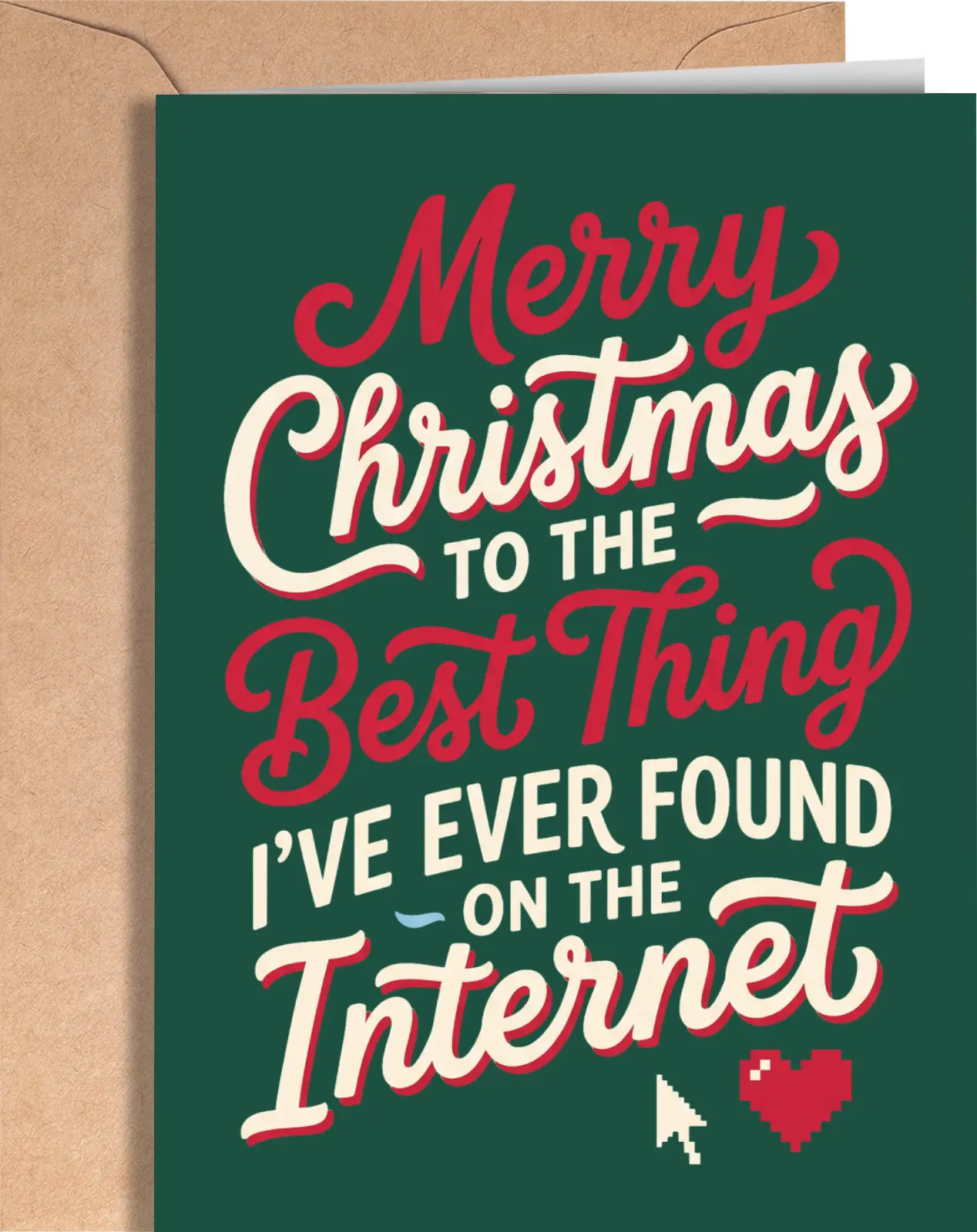 Funny Christmas Card for Girlfriend, Boyfriend, LDR Partner