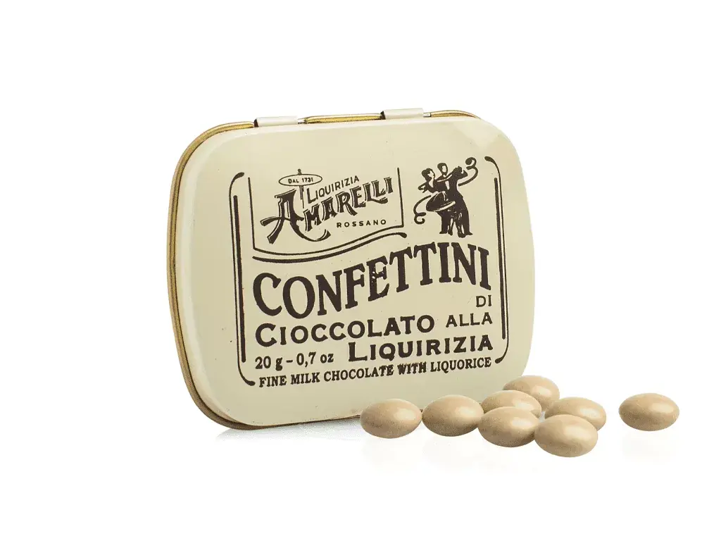Liquorice & Milk Chocolate buttons - BEIGE 20g