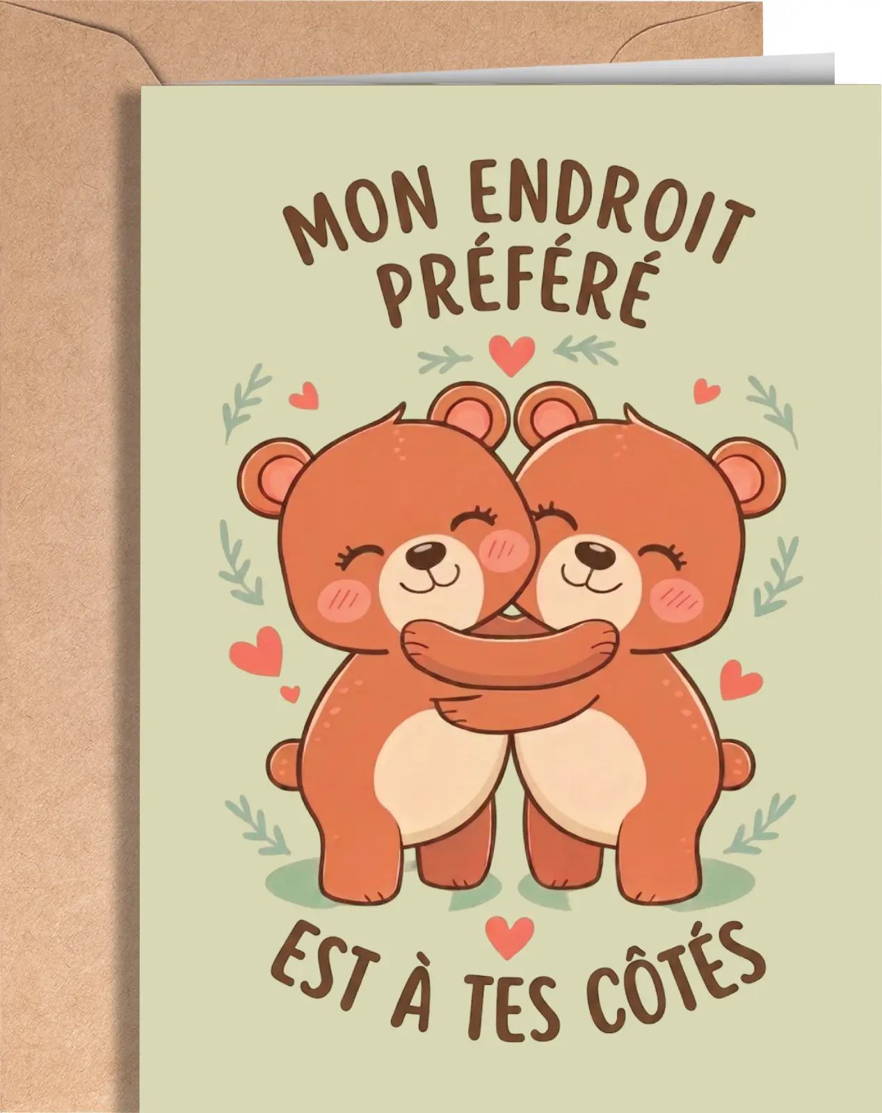 French Anniversary Card - Valentine's Day Card for Couples