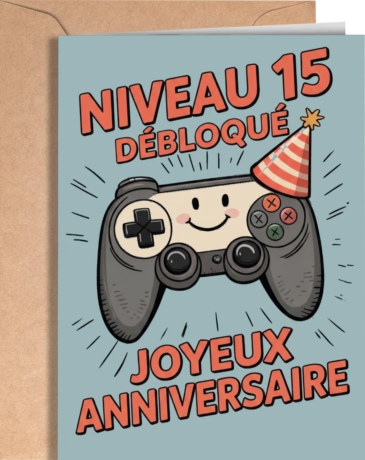 French 15th Birthday Card - Birthday Card for 15 Years Old
