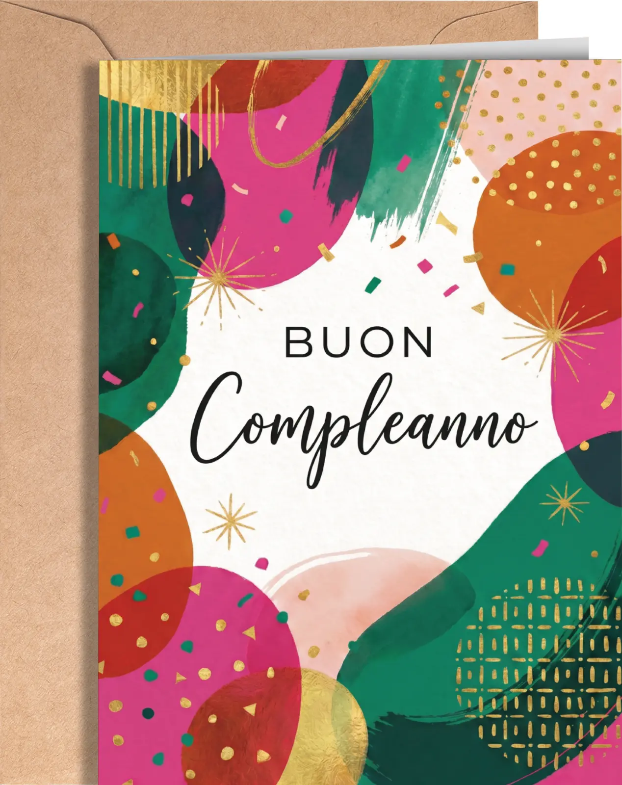 Italian Birthday Card - Happy Birthday Greeting Card