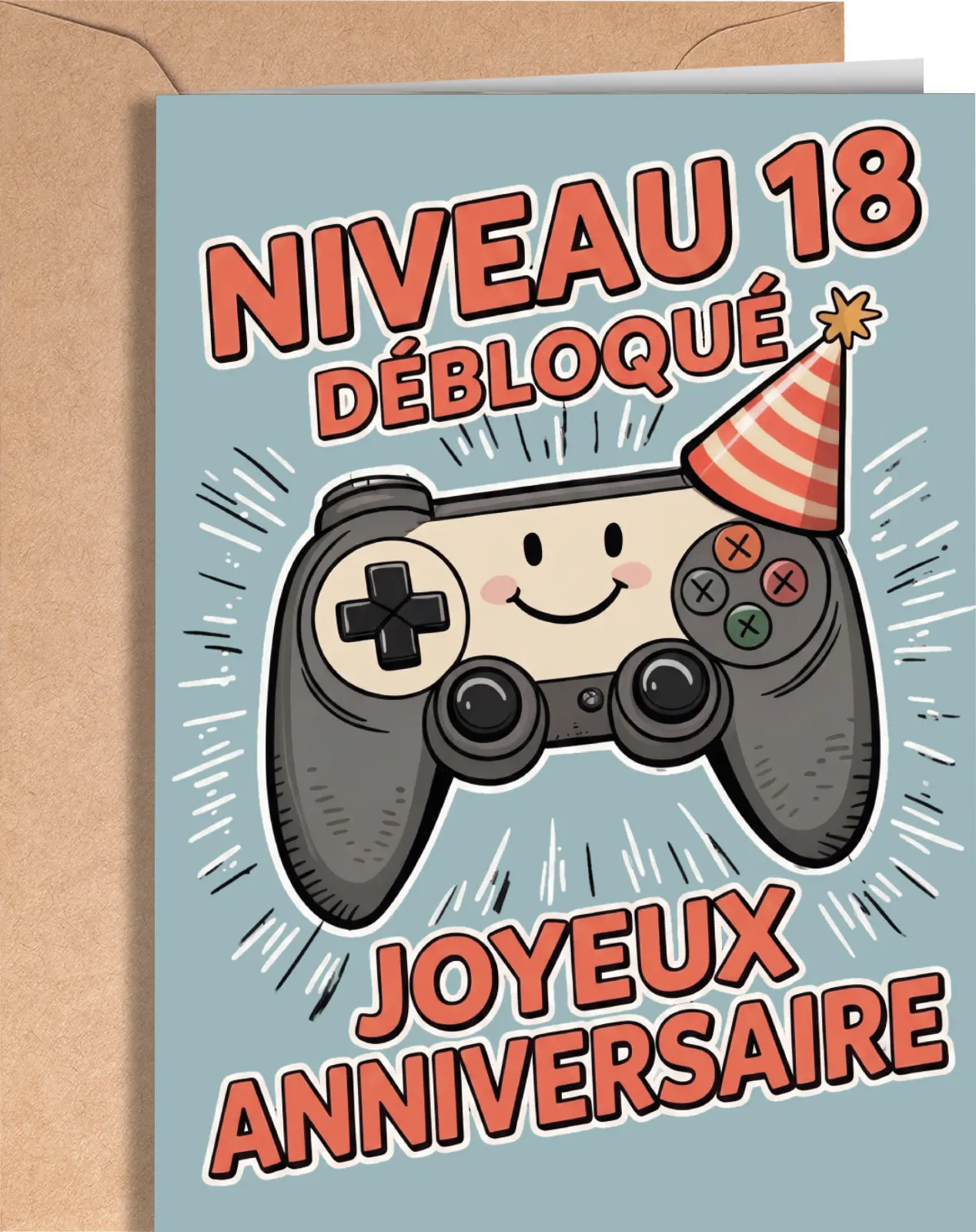 French 18th Birthday Card - Birthday Card for 18 Years Old