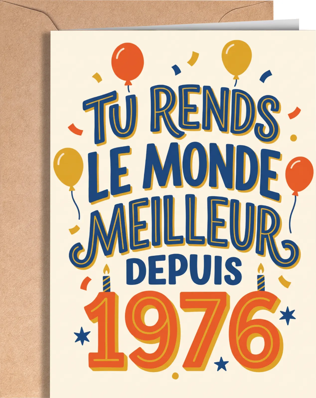 French 50th Birthday Card - Happy 50th Birthday Cards