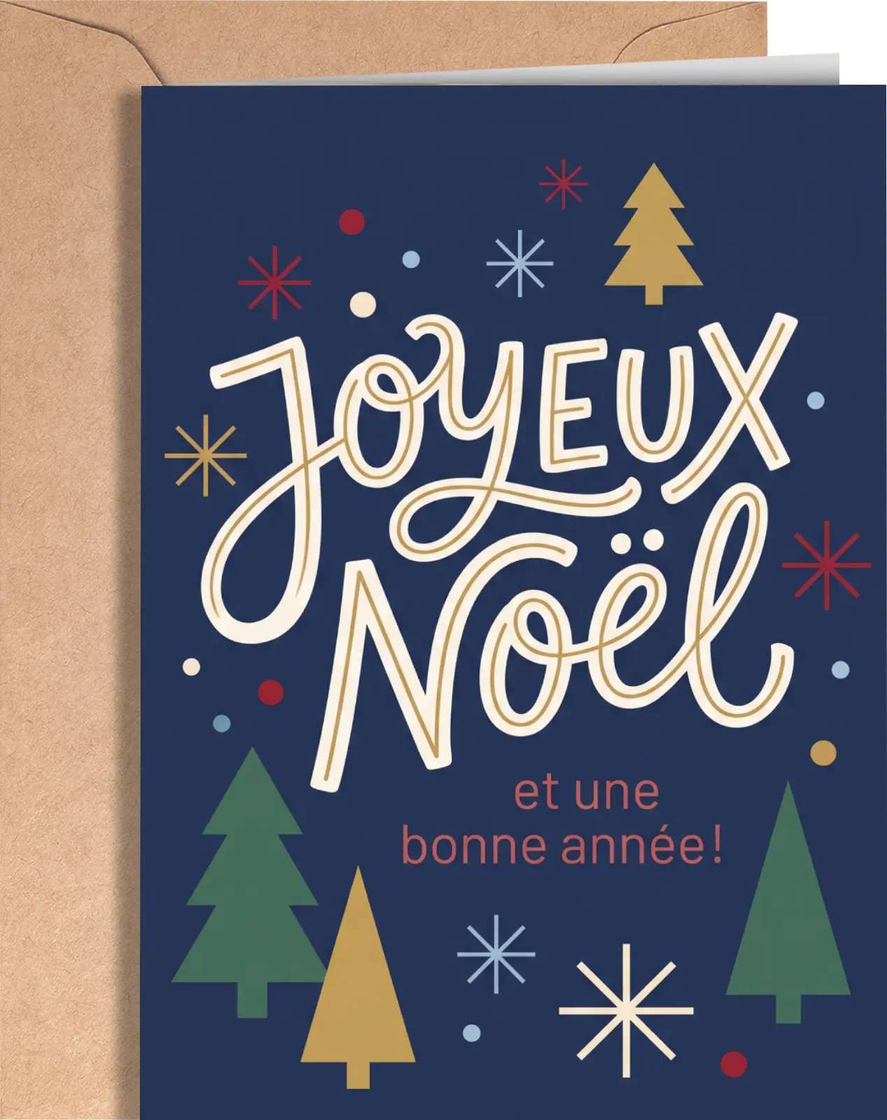 French Christmas Greeting Card - Merry Christmas Cards