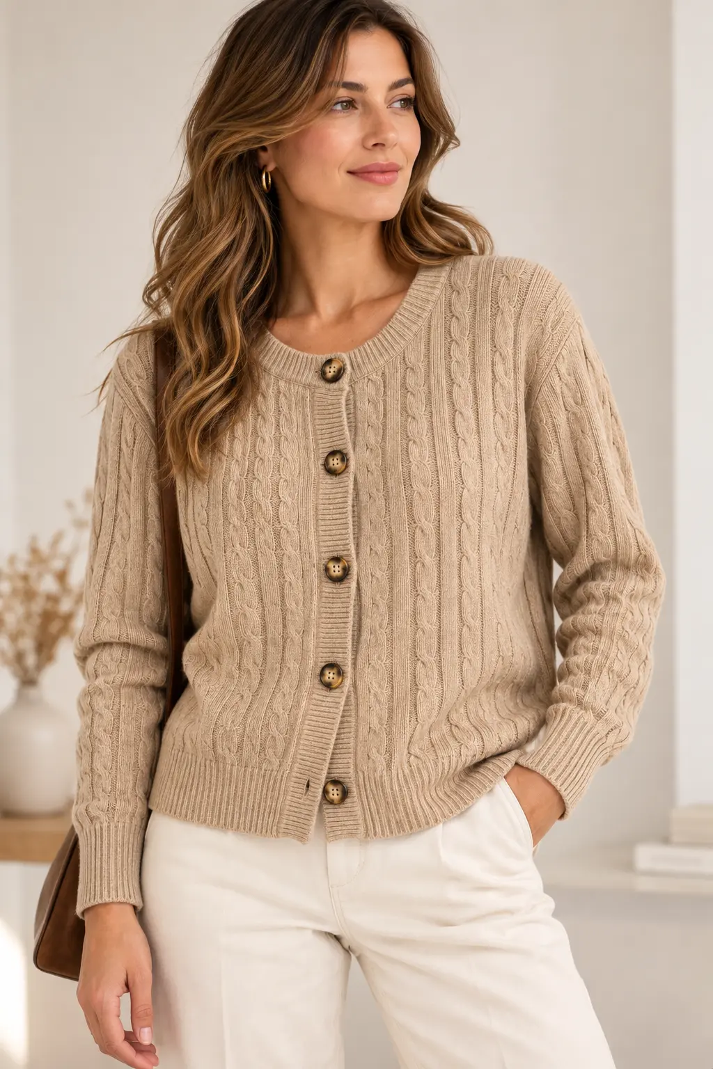Gilet en maille torsadée 68809