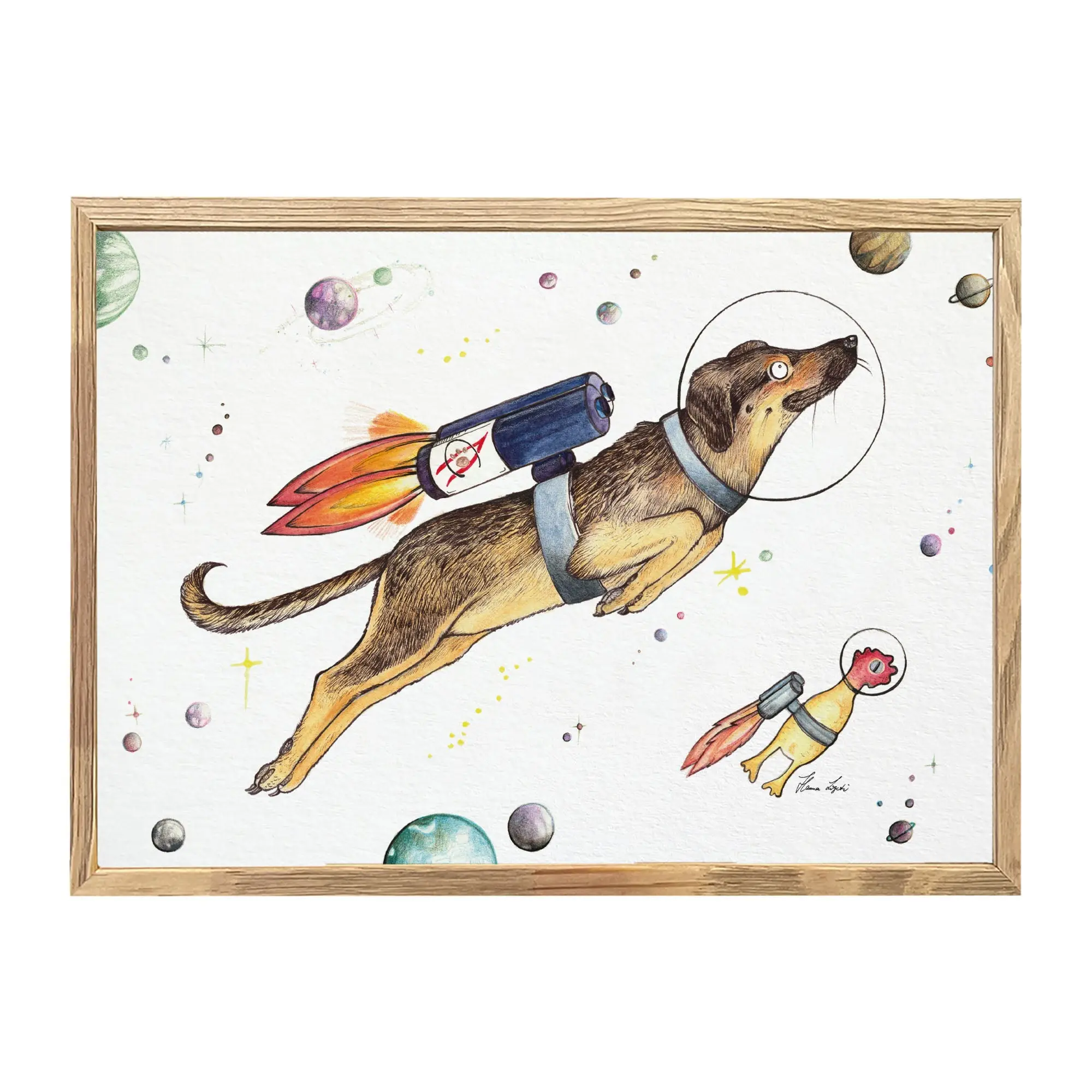 Kunstdruck - Lotti in Space