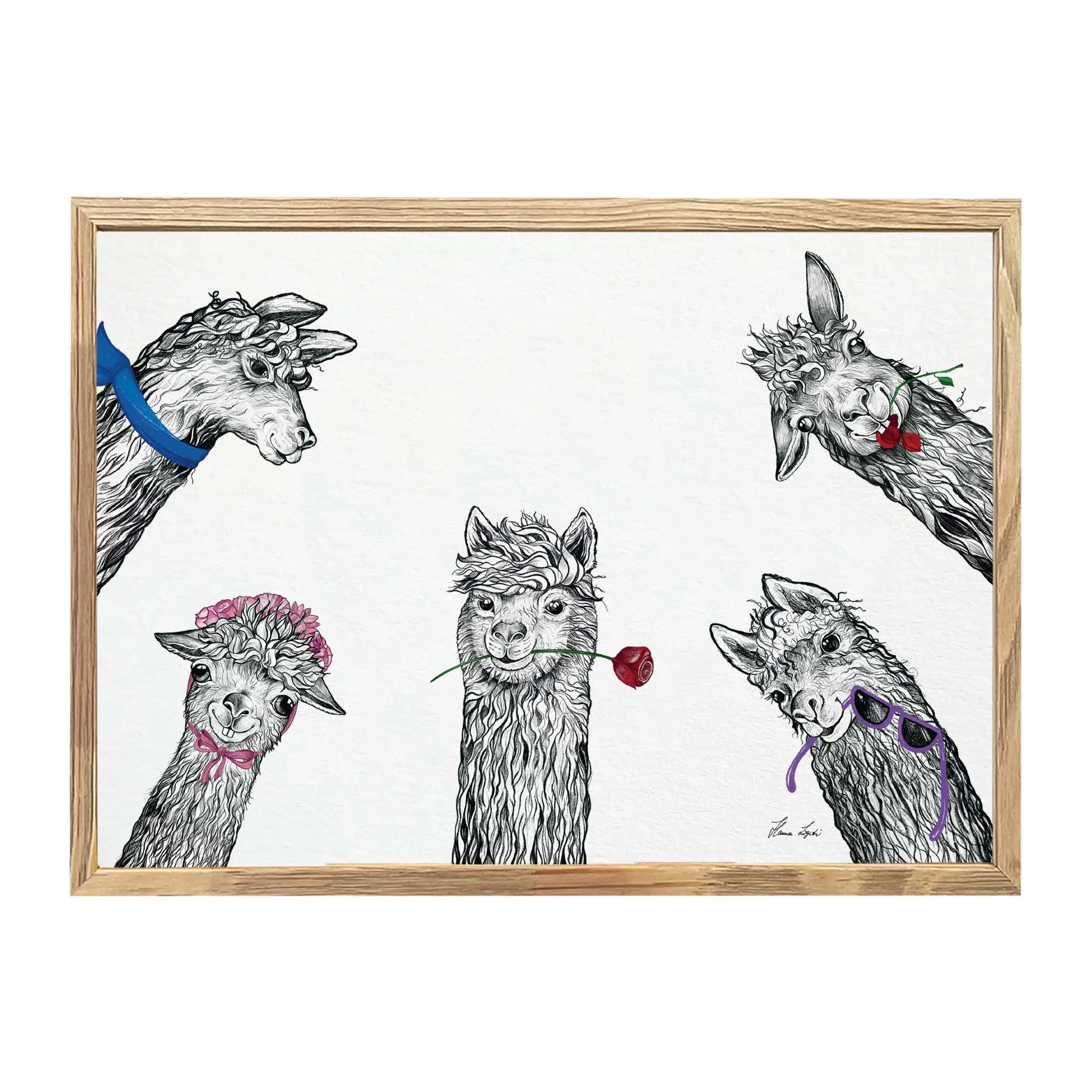 Kunstdruck - Lama Club